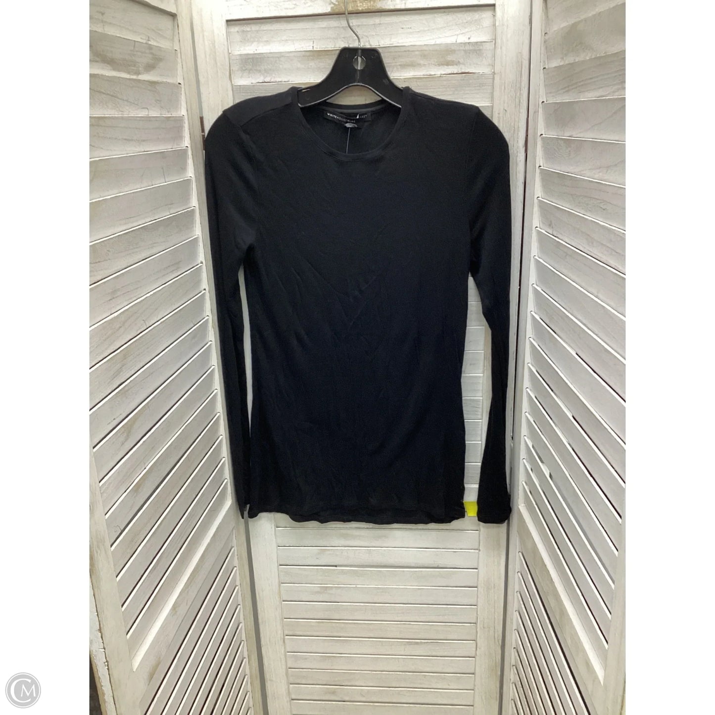 Top Long Sleeve By White House Black Market In Black, Size: S