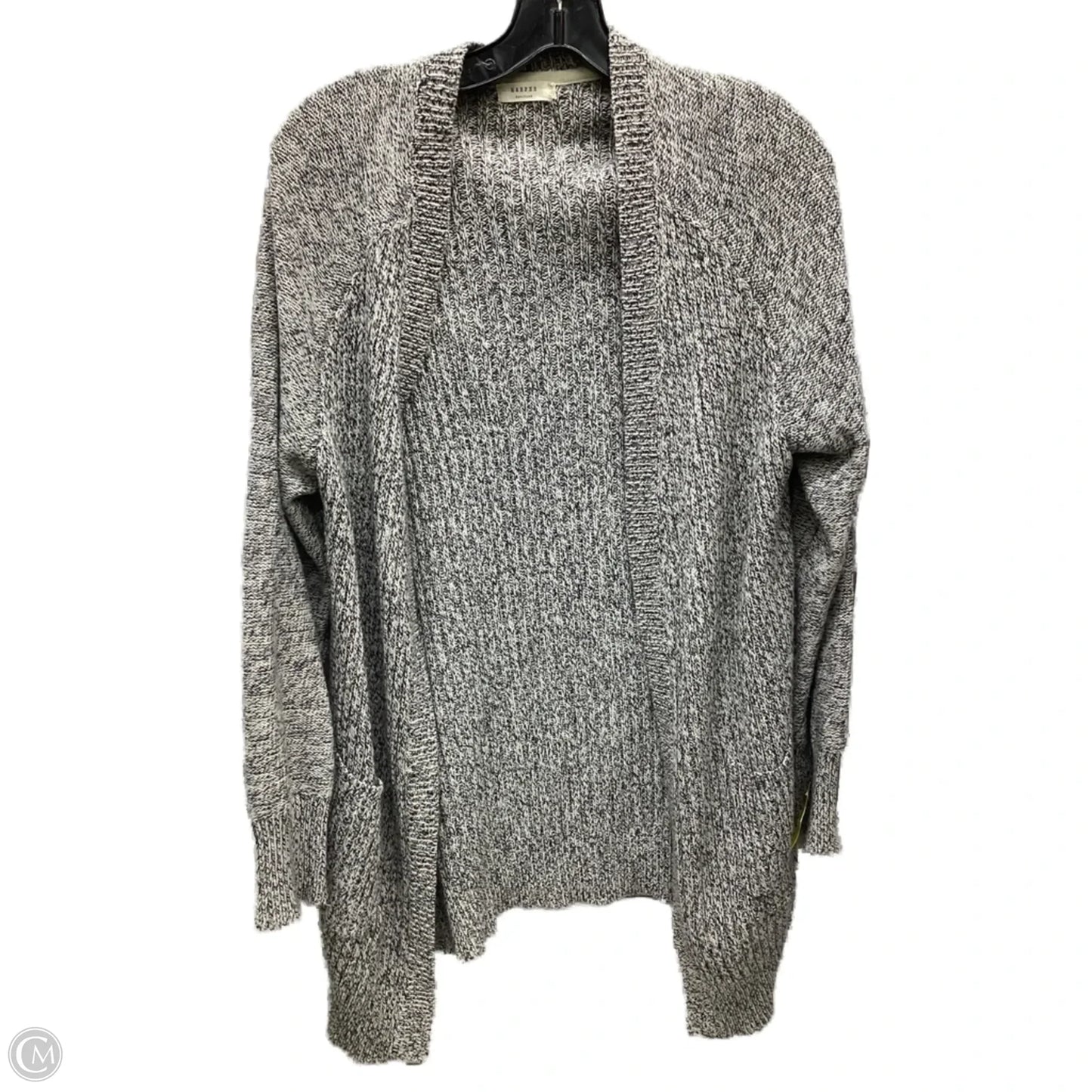 Sweater Cardigan By Harper In Grey & White, Size: L