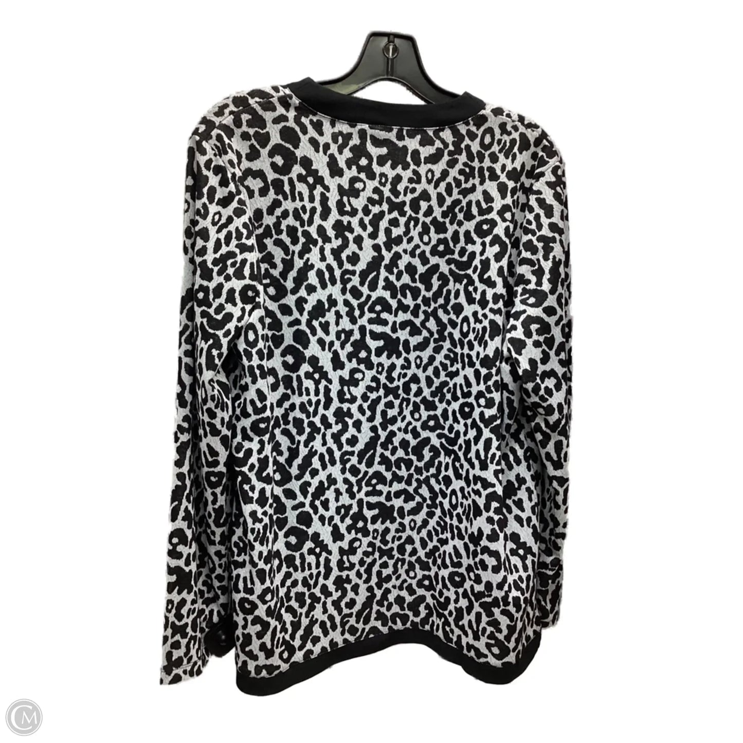 Cardigan By Chicos In Leopard Print, Size: L