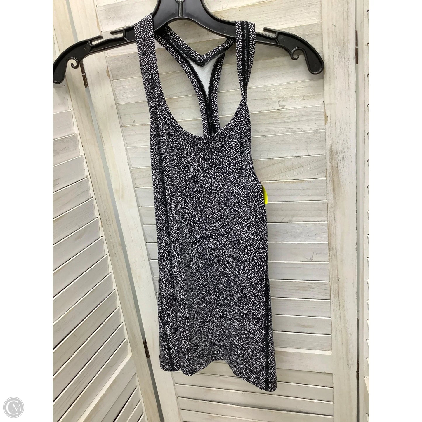 Athletic Tank Top By Lululemon In Black & White, Size: 4
