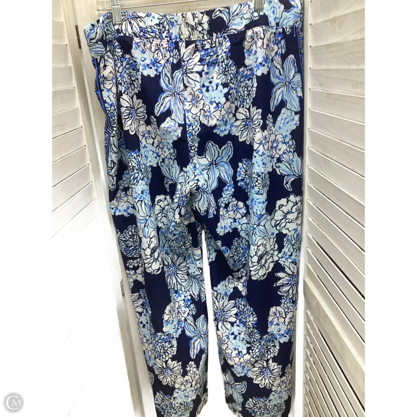 Pants Designer By Lilly Pulitzer In Blue & White, Size: Xxl