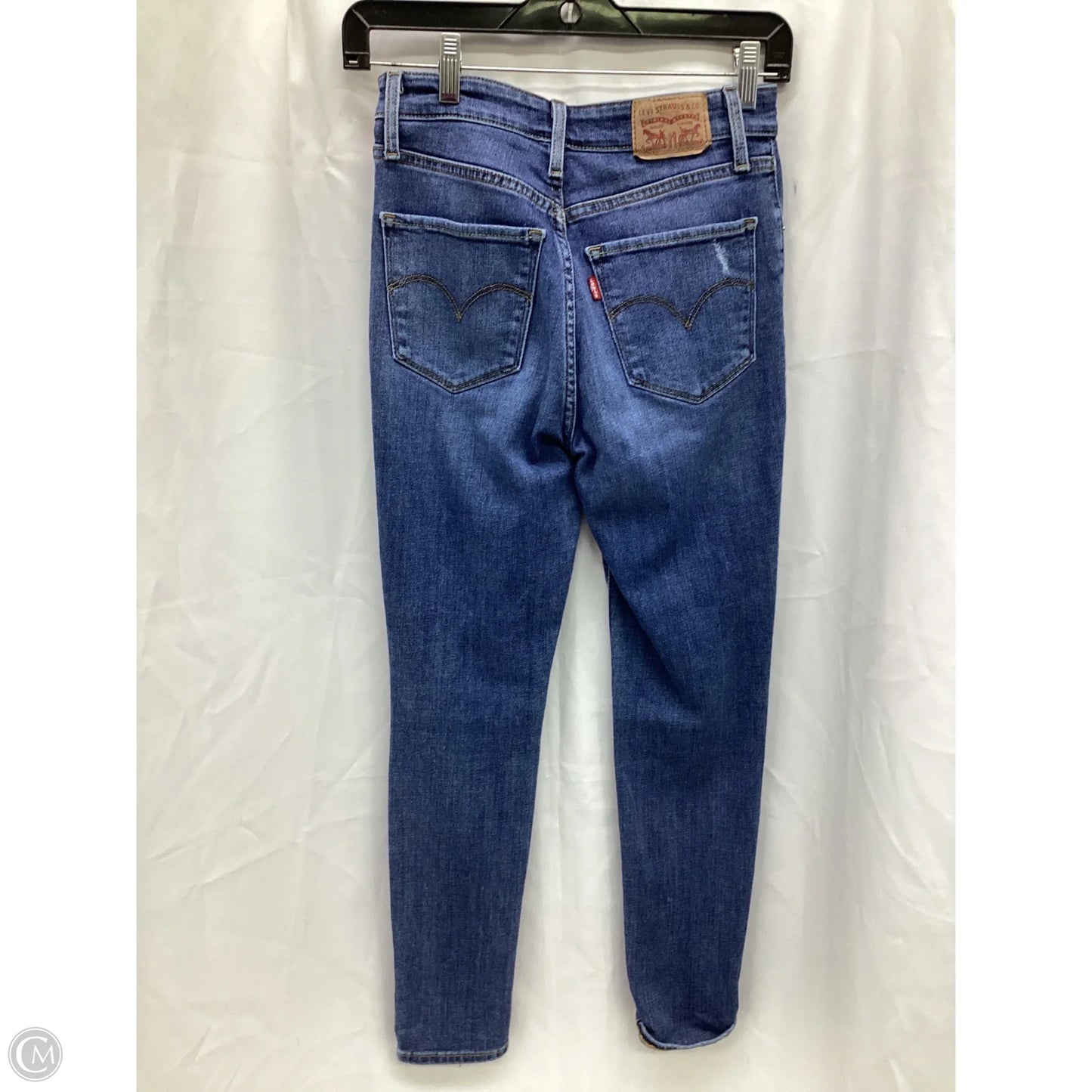 Jeans Skinny By Levis In Blue Denim, Size: 4