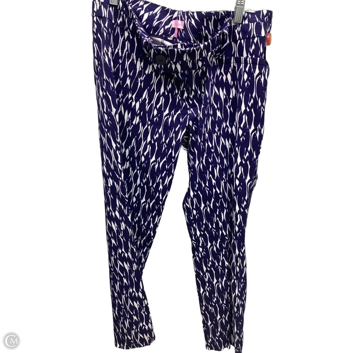 Pants Designer By Lilly Pulitzer In Blue & White, Size: 12