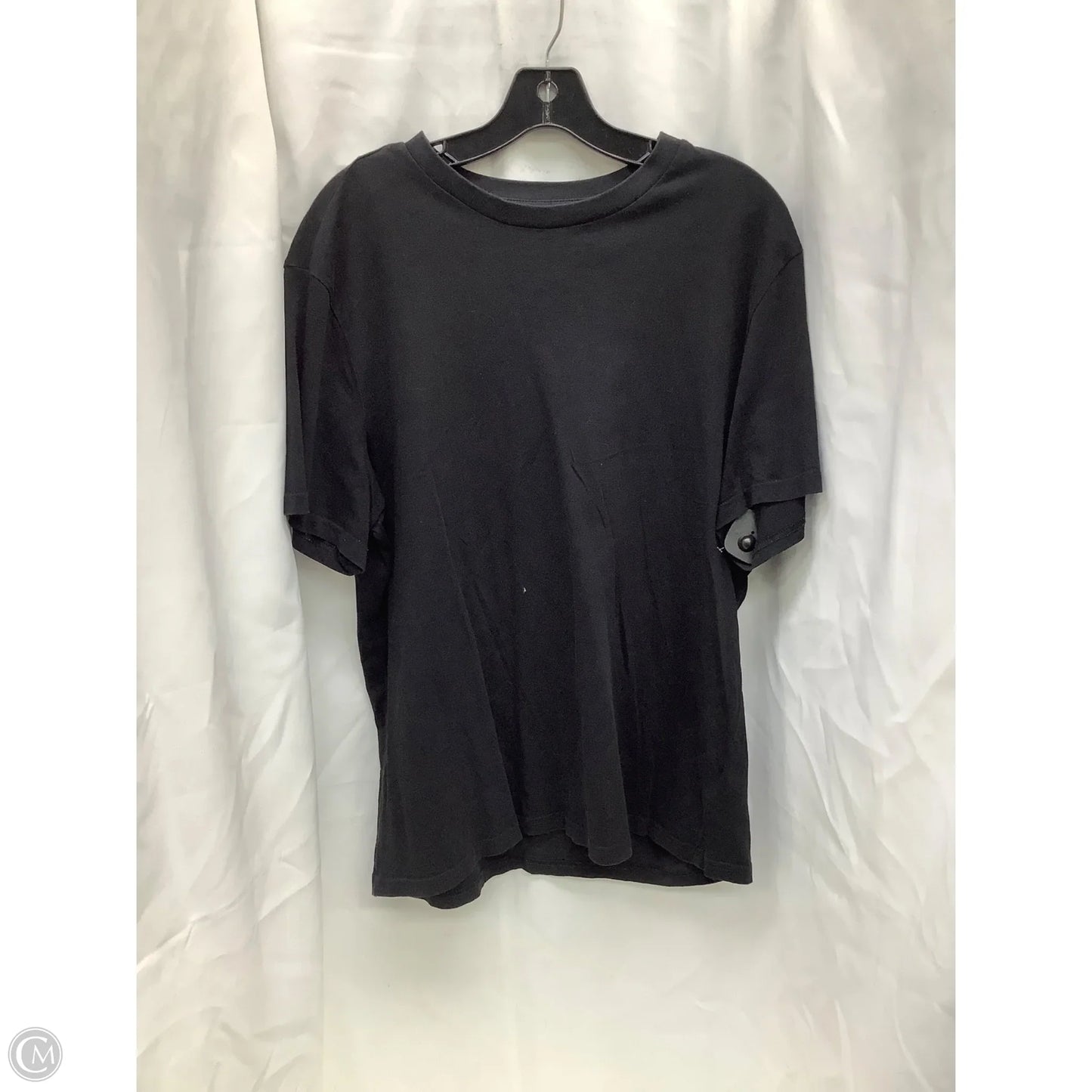 Top Short Sleeve By H&m In Black, Size: L