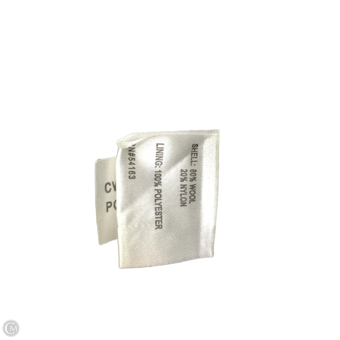 Coat Wool By Calvin Klein In Black & Cream, Size: 6