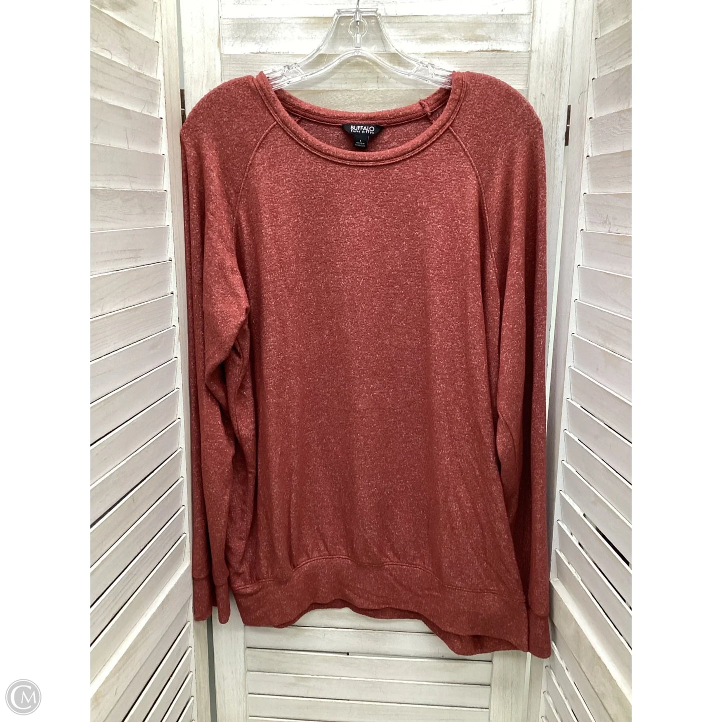 Top Long Sleeve By Buffalo David Bitton In Red, Size: L