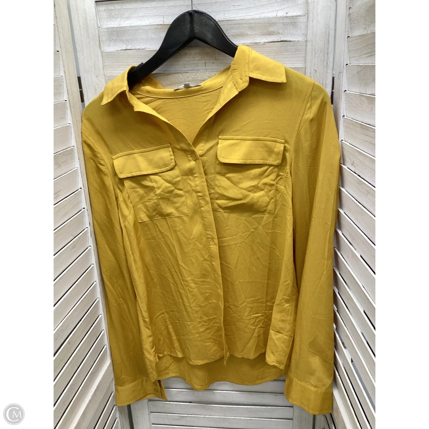 Top Long Sleeve By Fashion Nova In Yellow, Size: L