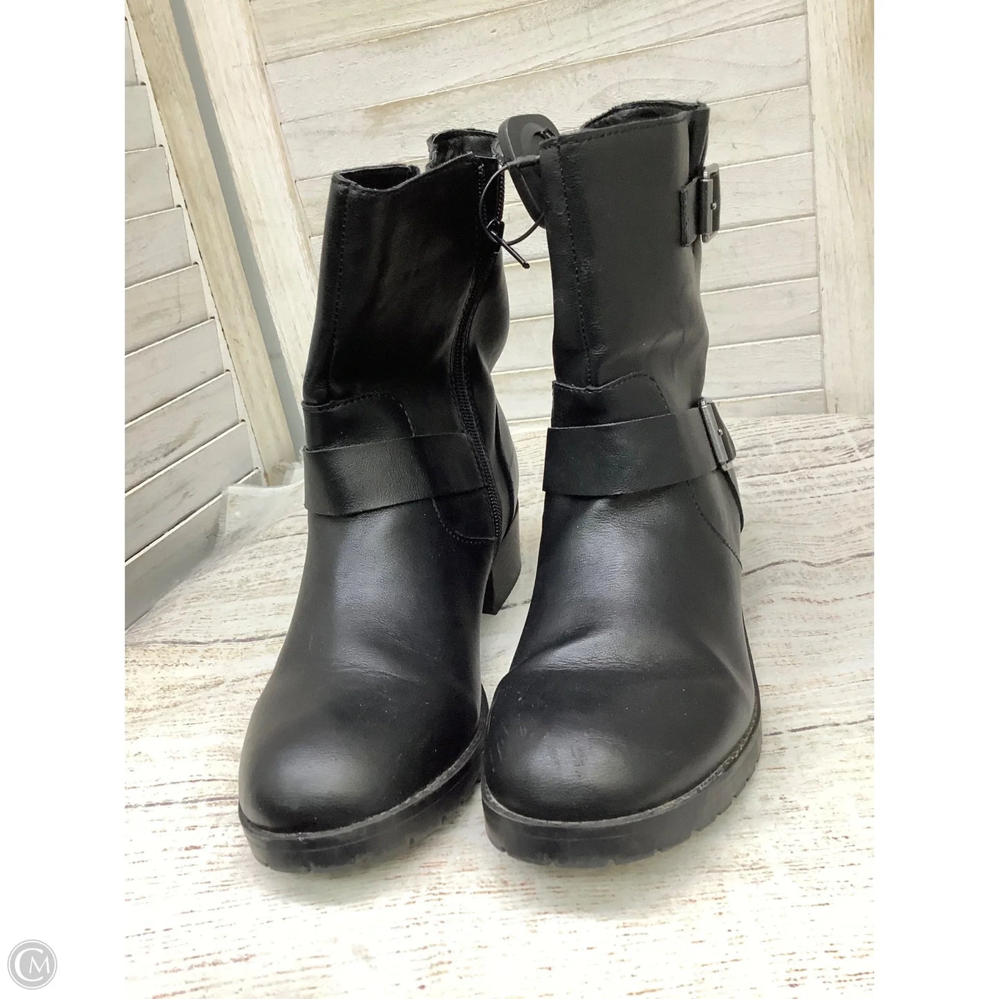 Boots Ankle Heels By Style And Company In Black, Size: 8