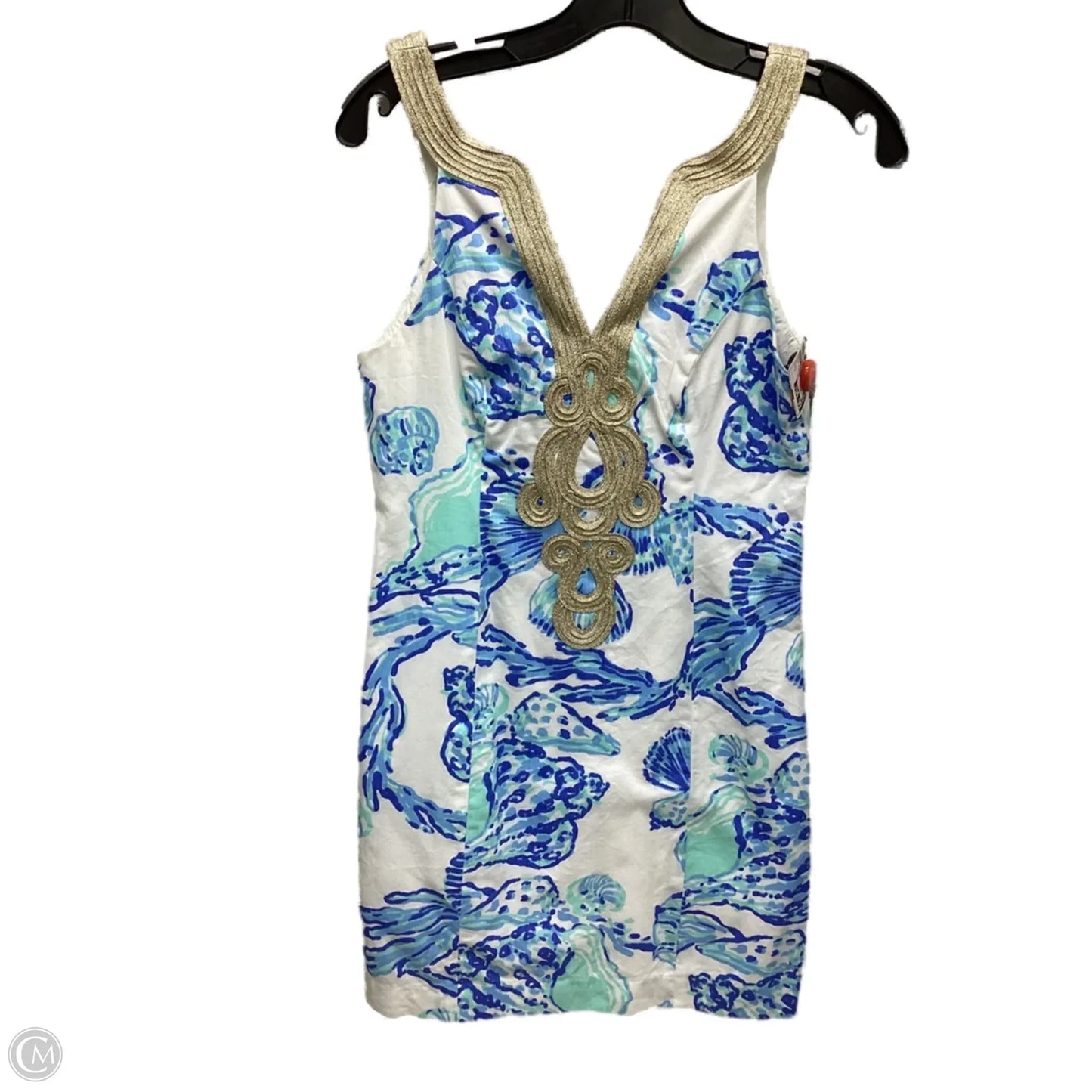 Dress Designer By Lilly Pulitzer In Blue & White, Size: 2