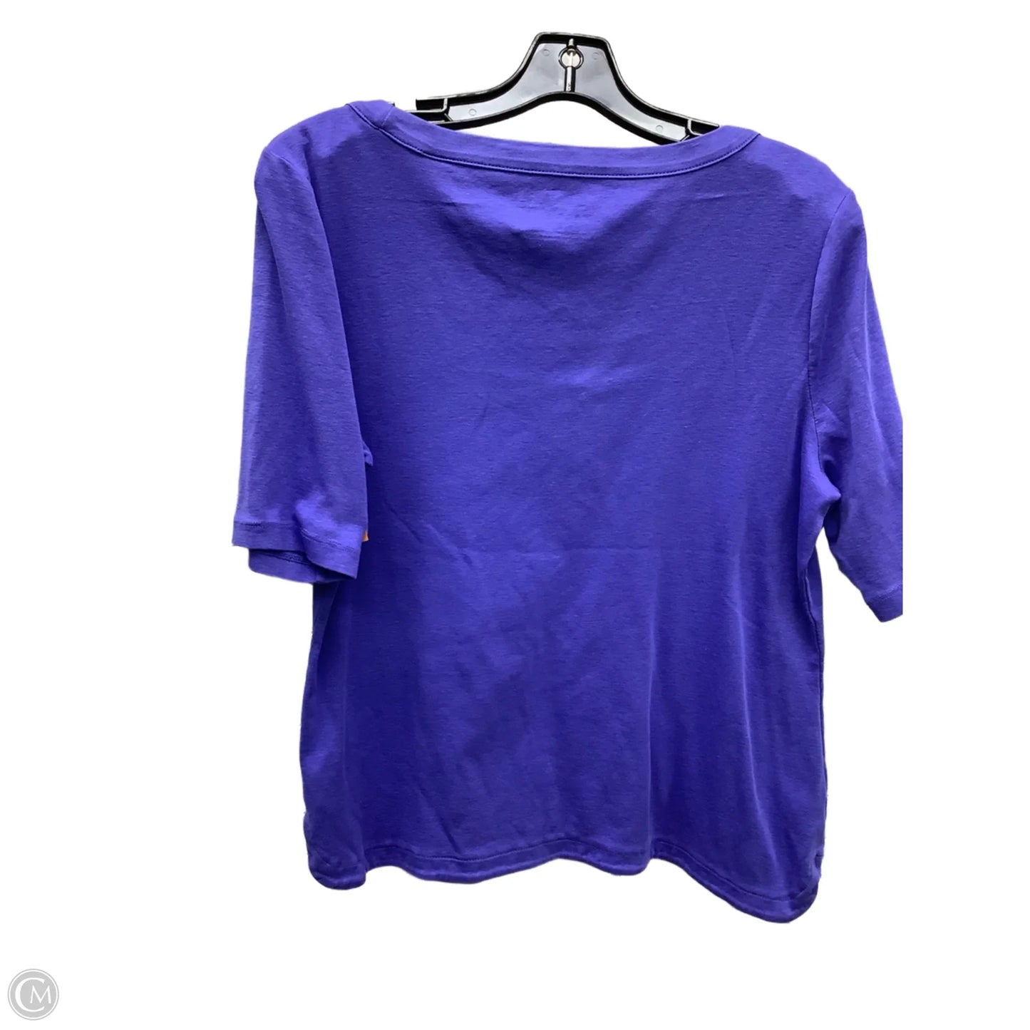 Top Short Sleeve By Talbots In Blue, Size: L