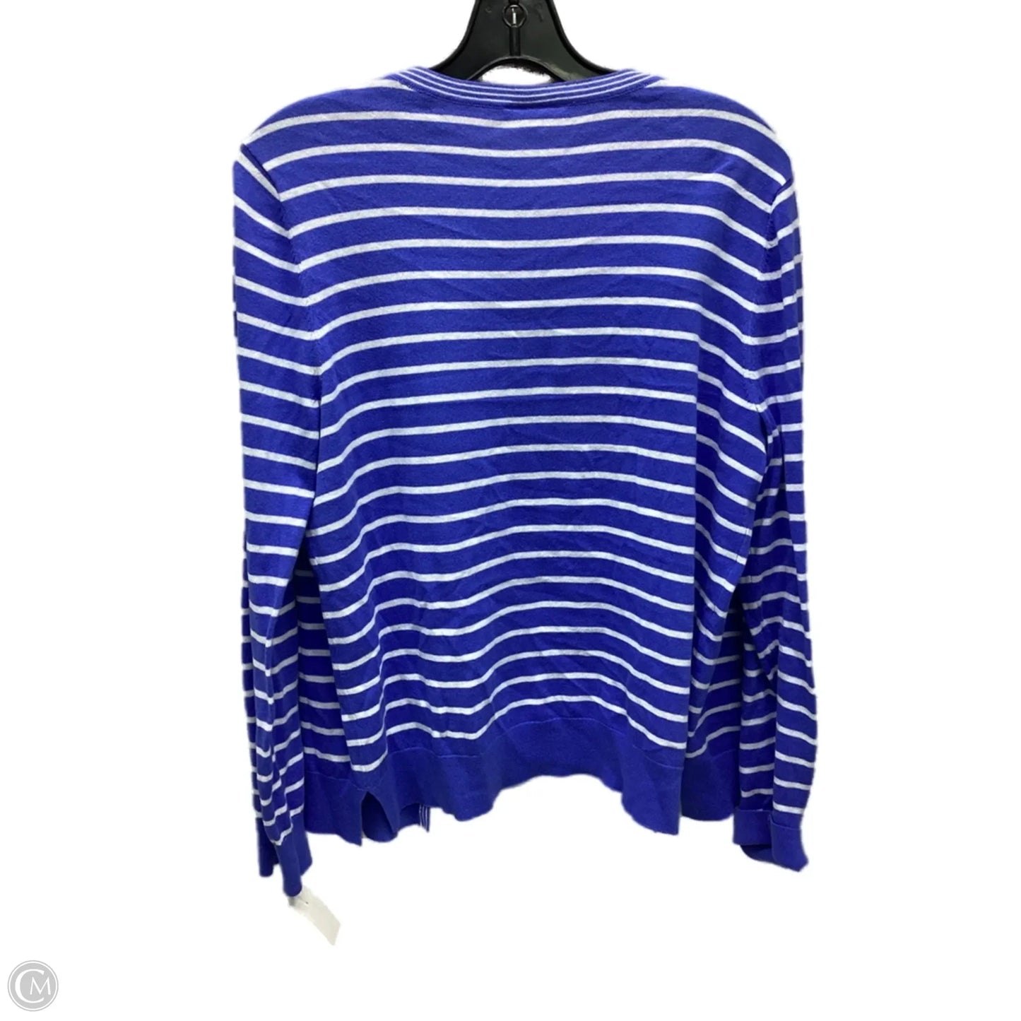 Cardigan By Loft In Striped Pattern, Size: L