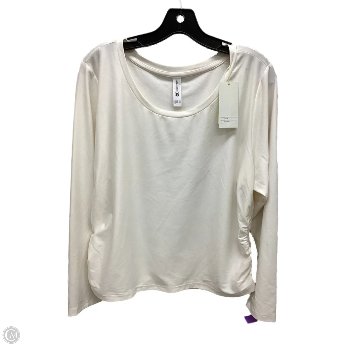 Top Long Sleeve By All In Motion In Ivory, Size: Xxl