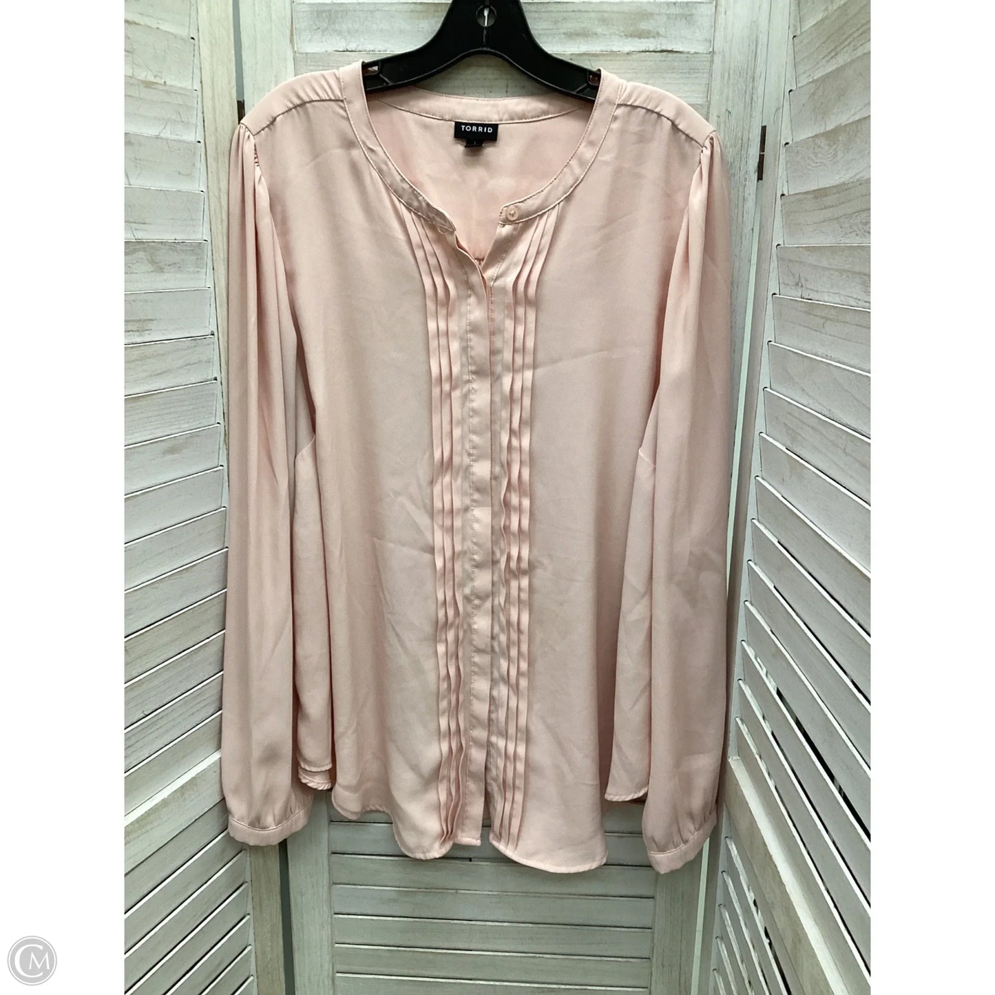 Top Long Sleeve By Torrid In Pink, Size: 1x