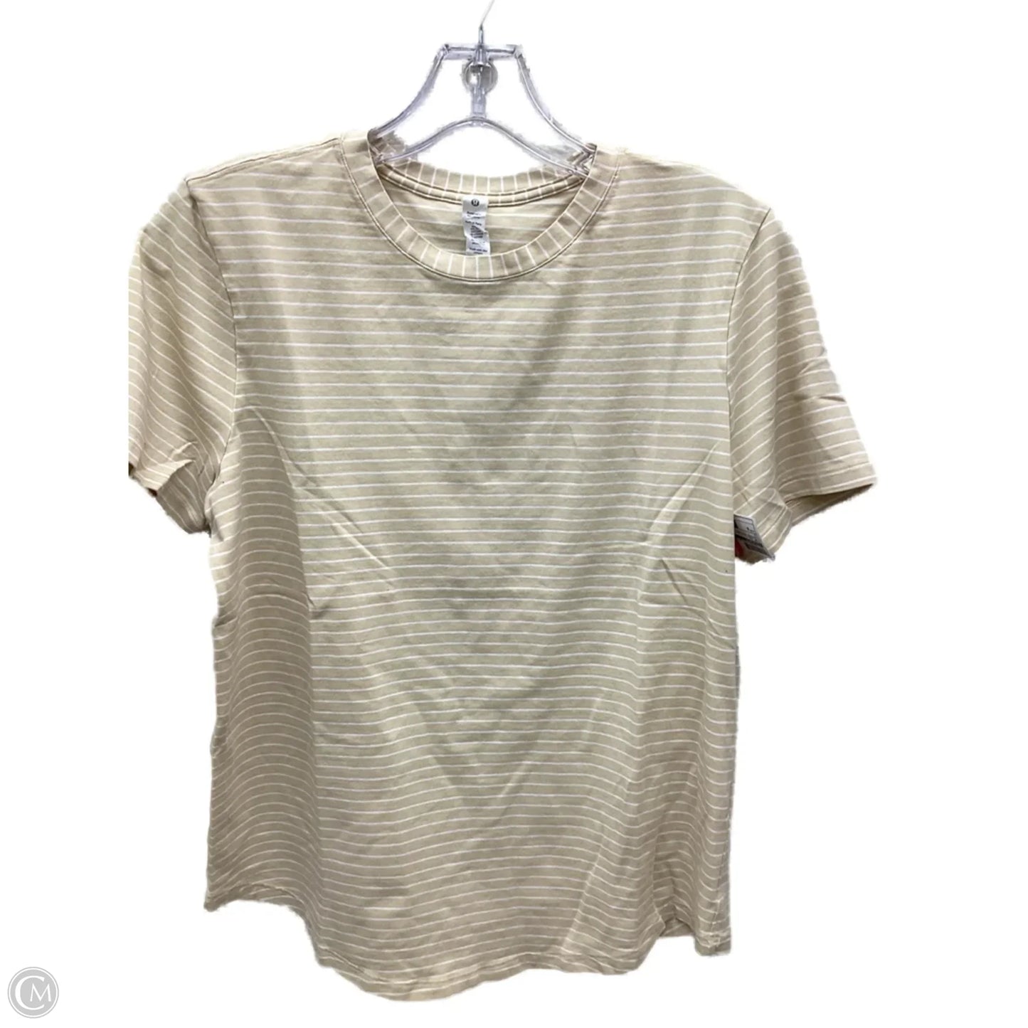 Top Short Sleeve By Lululemon In Striped Pattern, Size: 6