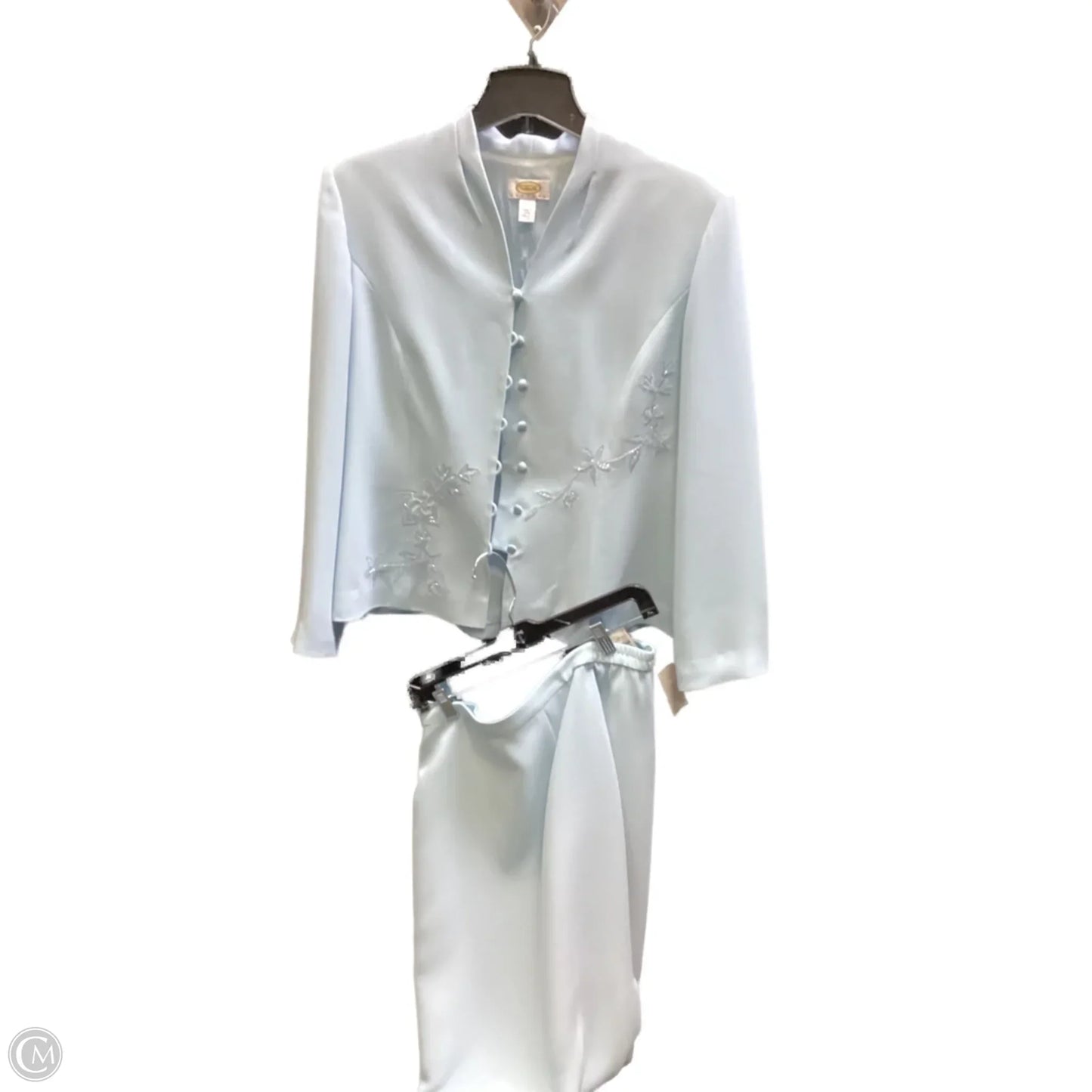 Skirt Suit 2pc By Talbots In Blue, Size: 14p