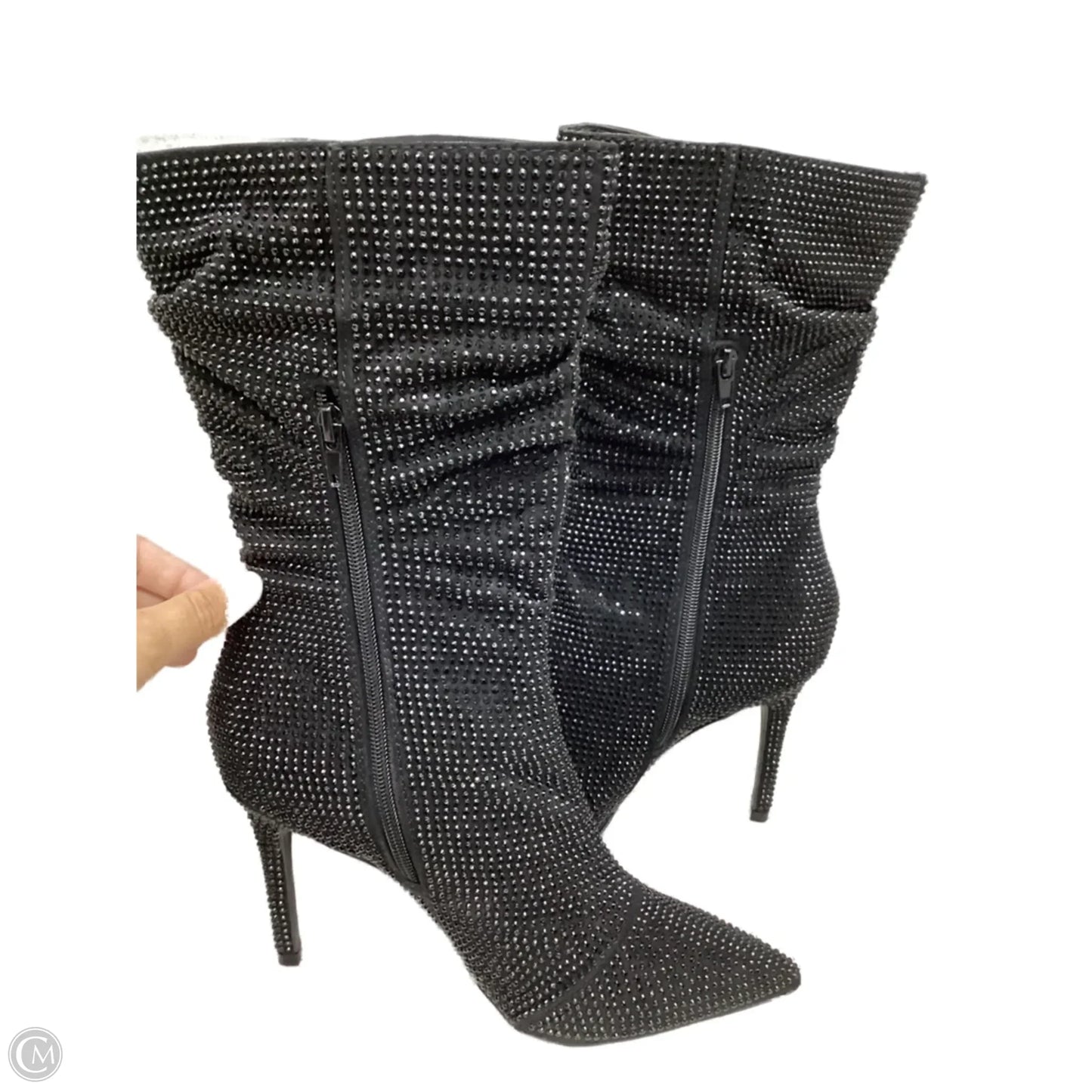 Boots Mid-calf Heels By Thalia Sodi In Black, Size: 9