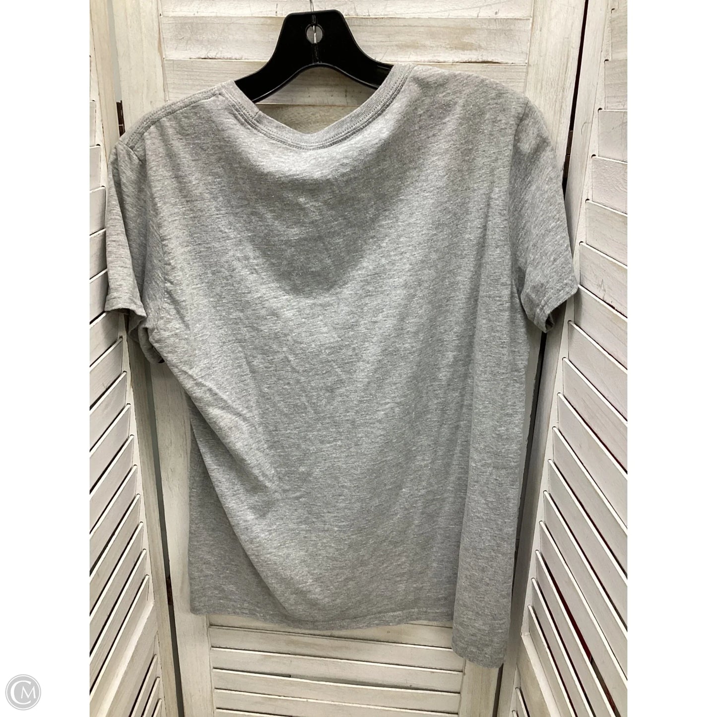 Top Short Sleeve By Adidas In Grey, Size: L