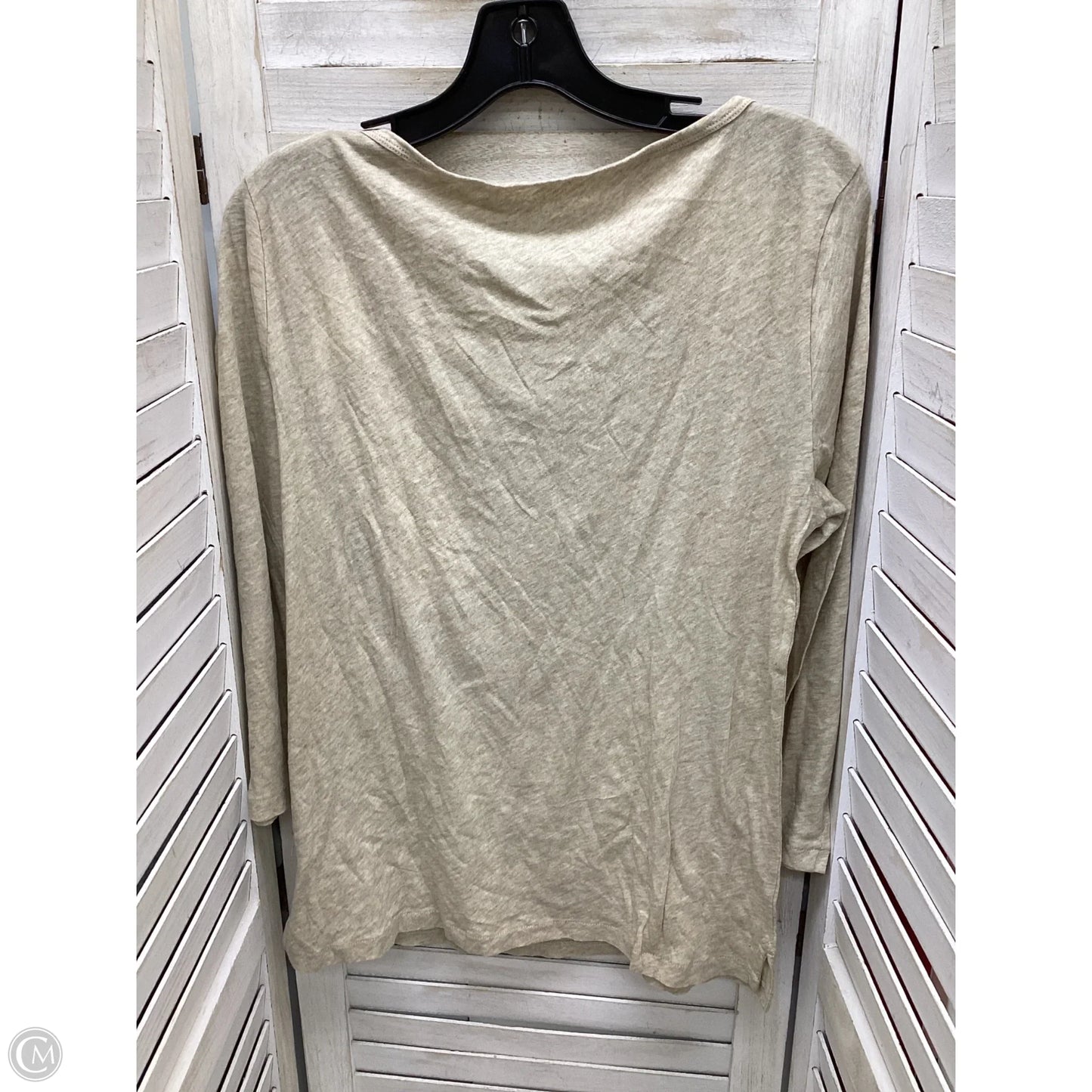 Top Long Sleeve By J. Crew In Beige, Size: Xl