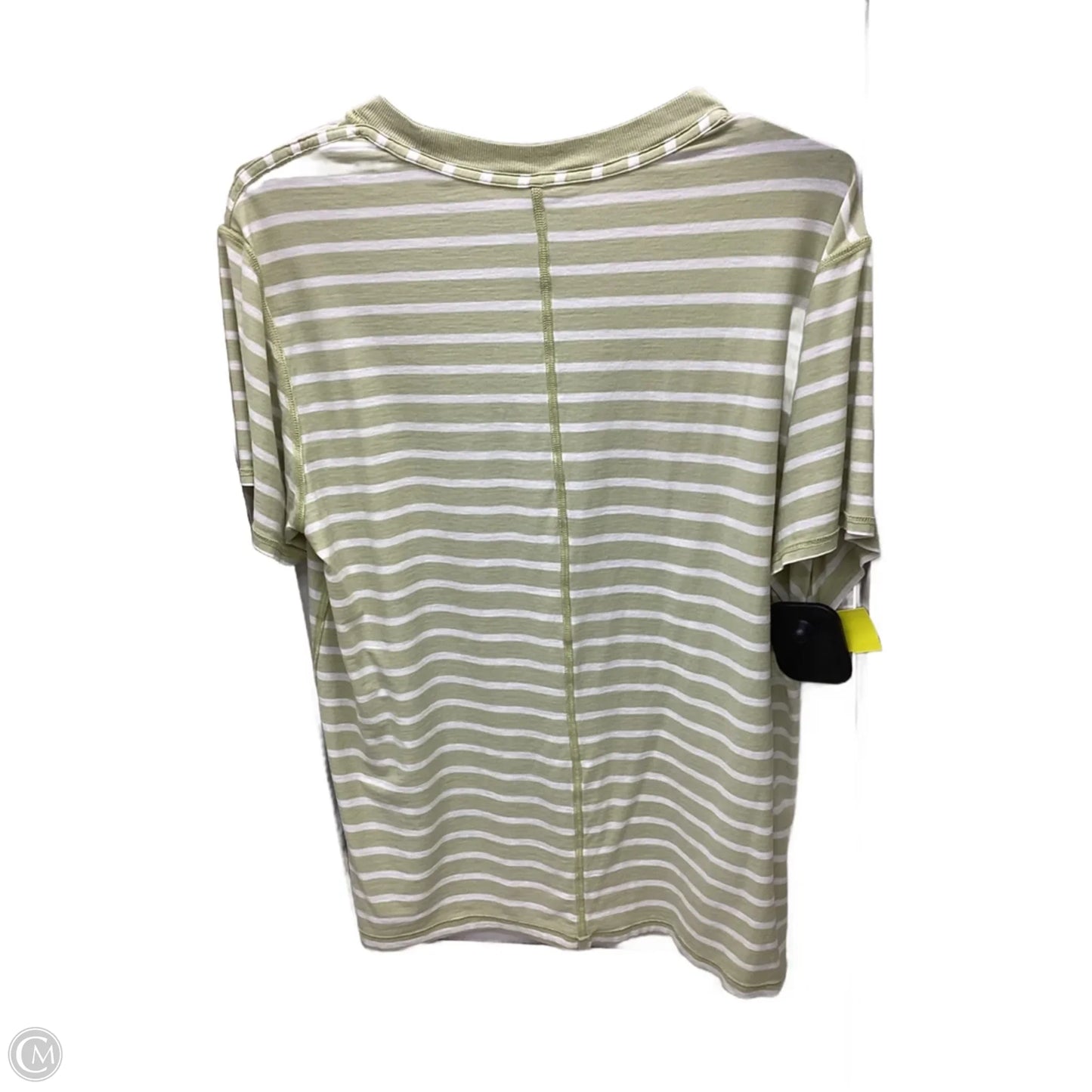 Top Short Sleeve By Lululemon In Striped Pattern, Size: L
