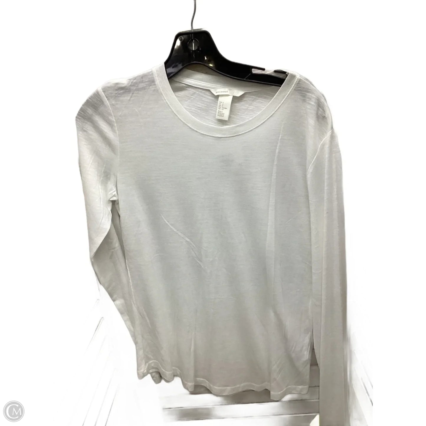 Top Long Sleeve By H&m In White, Size: S