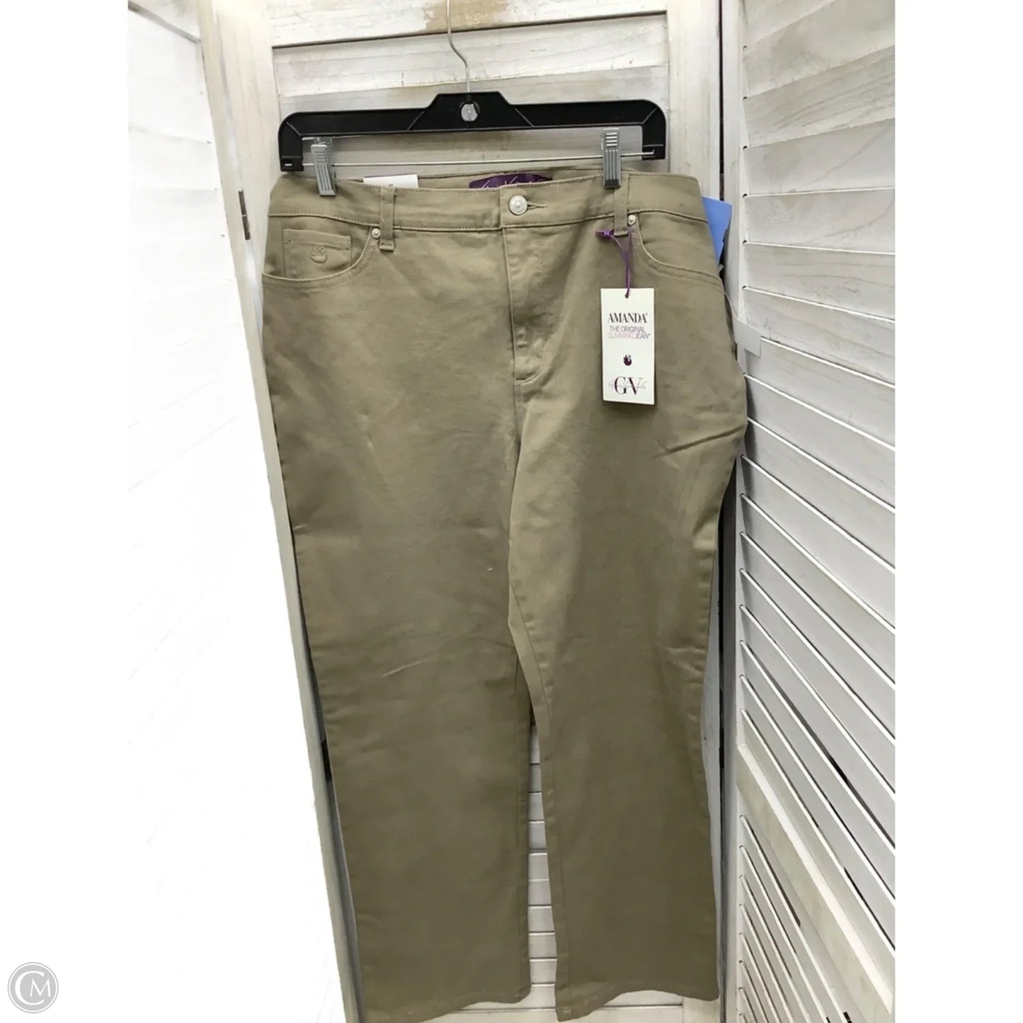 Pants Chinos & Khakis By Gloria Vanderbilt In Tan, Size: 14