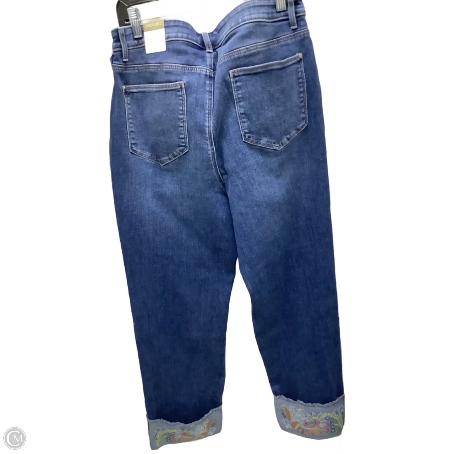 Jeans Straight By Chicos In Blue Denim, Size: 12