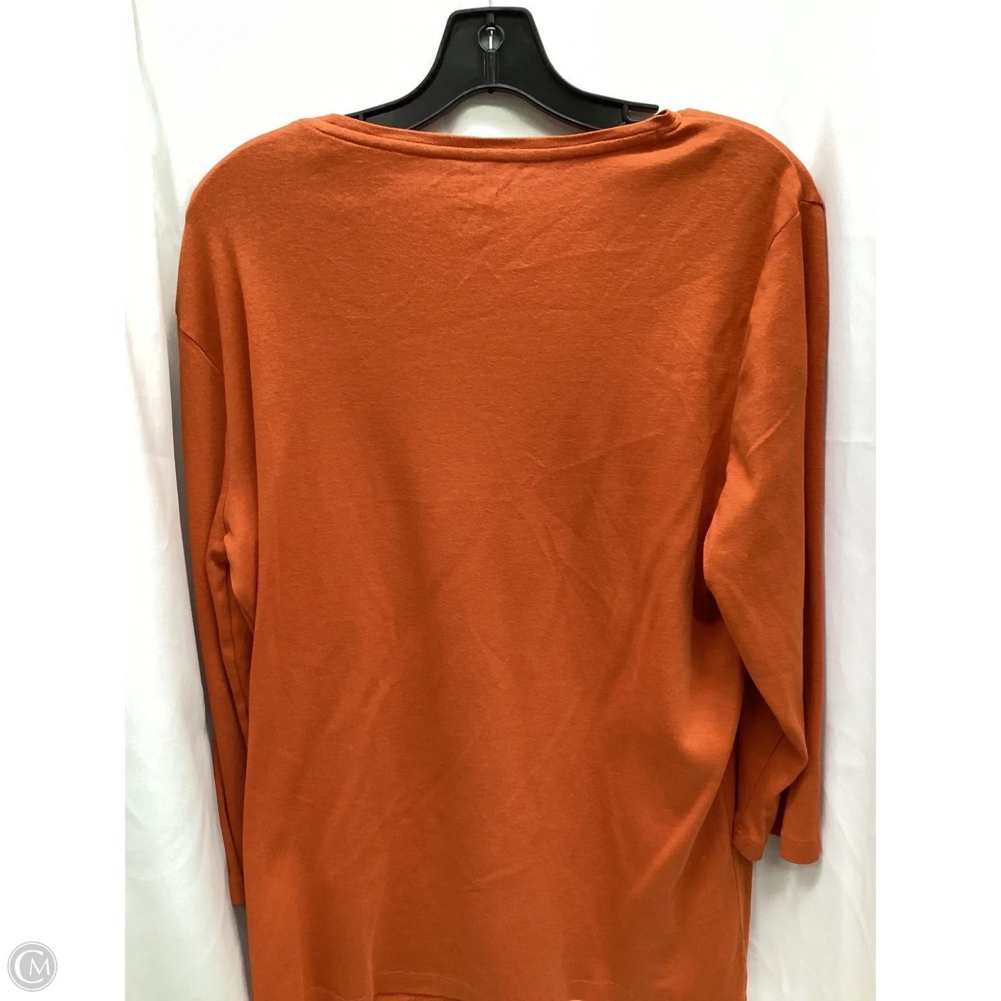 Top Long Sleeve By Chicos In Orange, Size: Xl