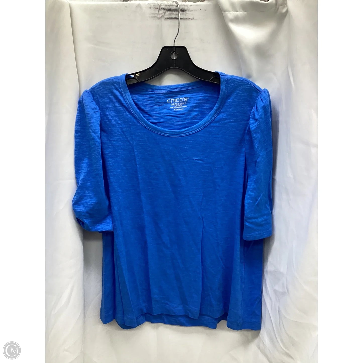 Top Short Sleeve By Chicos In Blue, Size: Xl