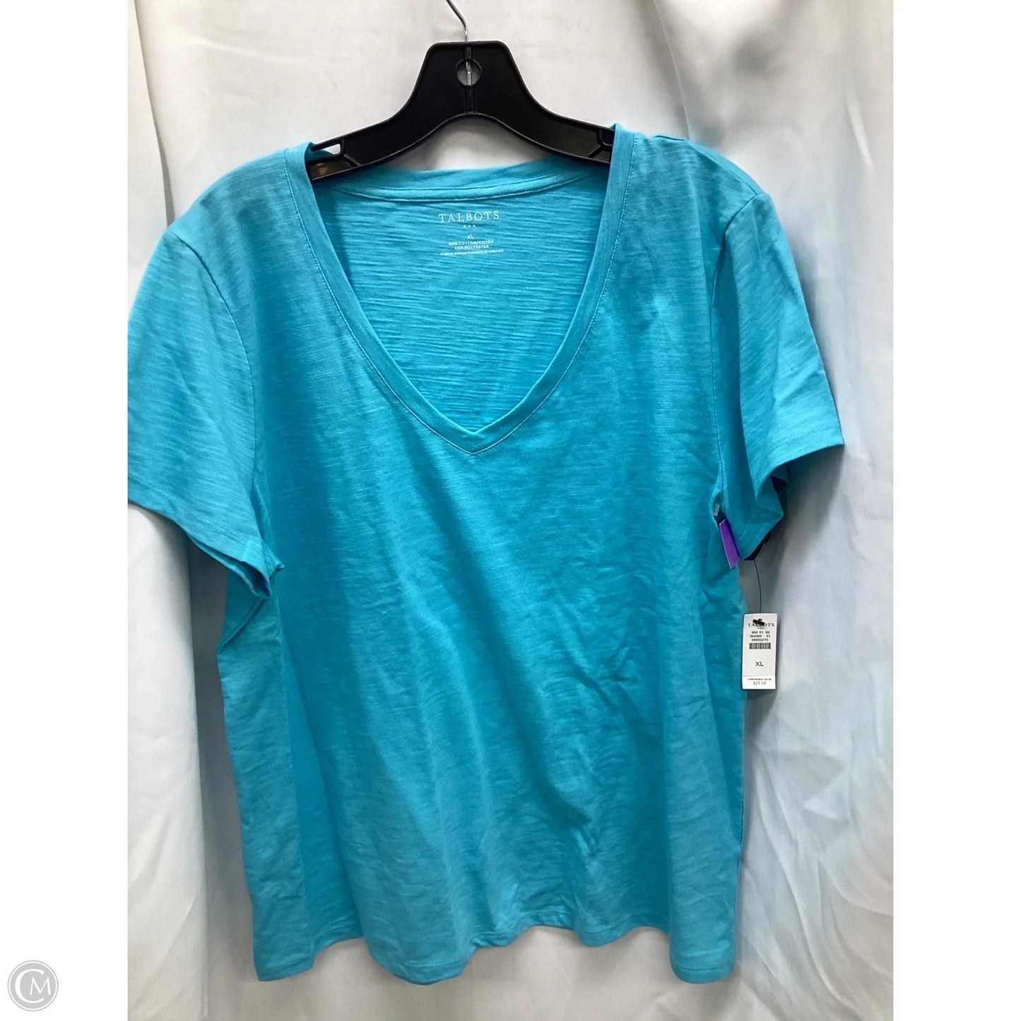 Top Short Sleeve By Talbots In Blue, Size: Xl