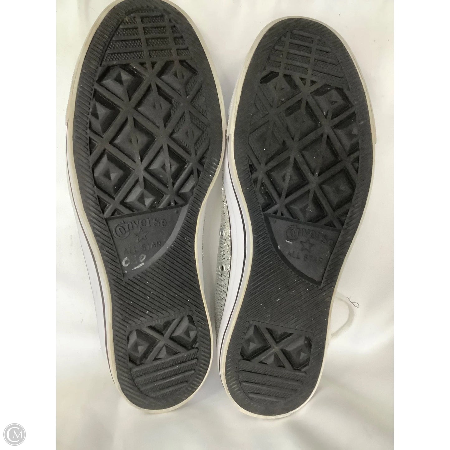 Shoes Flats By Converse In Silver, Size: 9