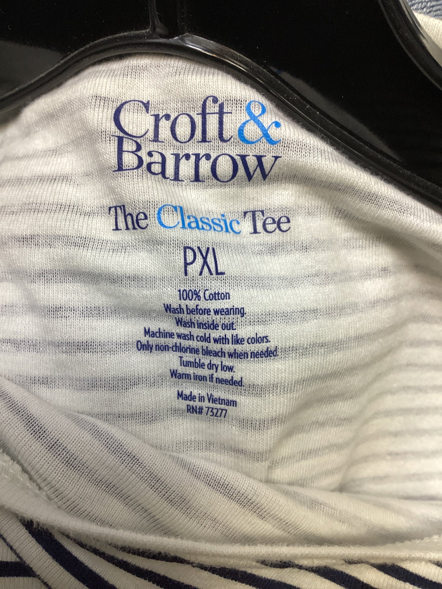 Top Long Sleeve By Croft And Barrow In Striped Pattern, Size: Xl