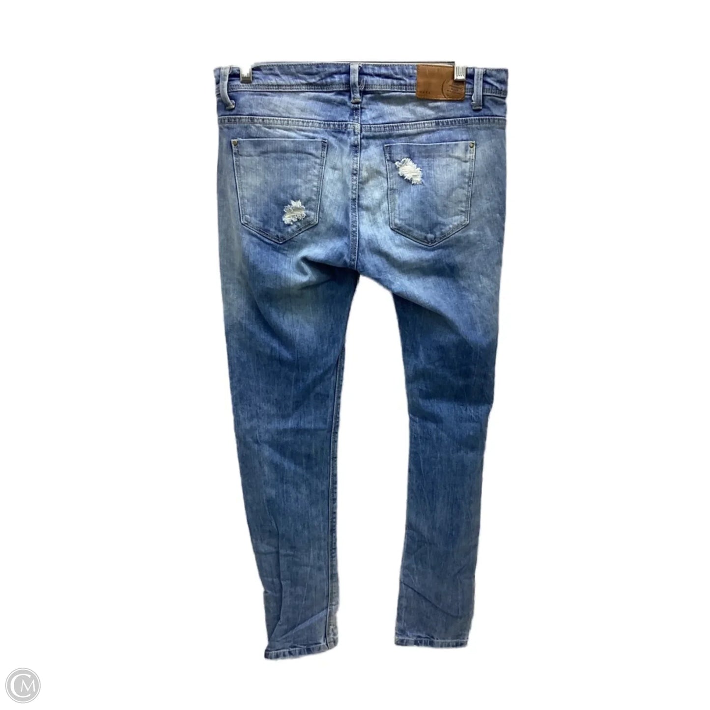 Jeans Skinny By Zara In Blue Denim, Size: 6