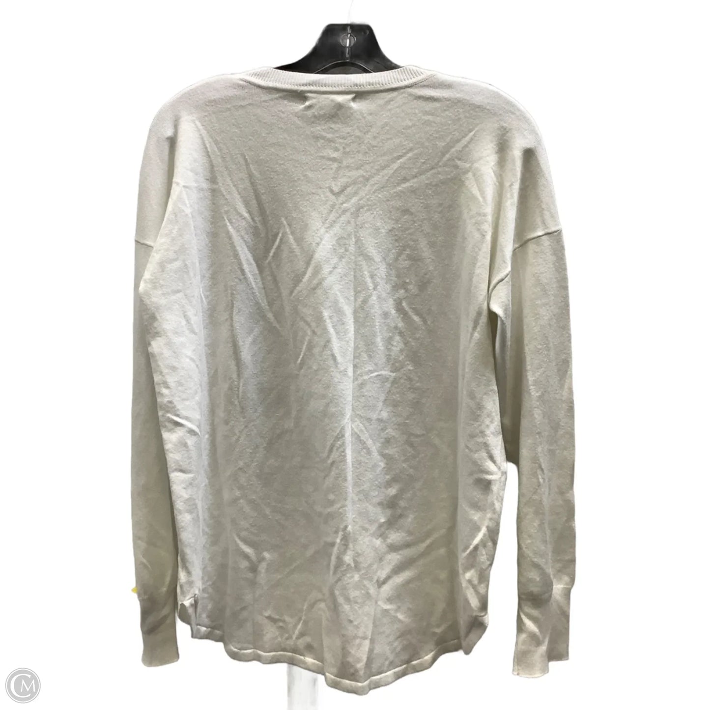 Top Long Sleeve By Max Studio In White, Size: S