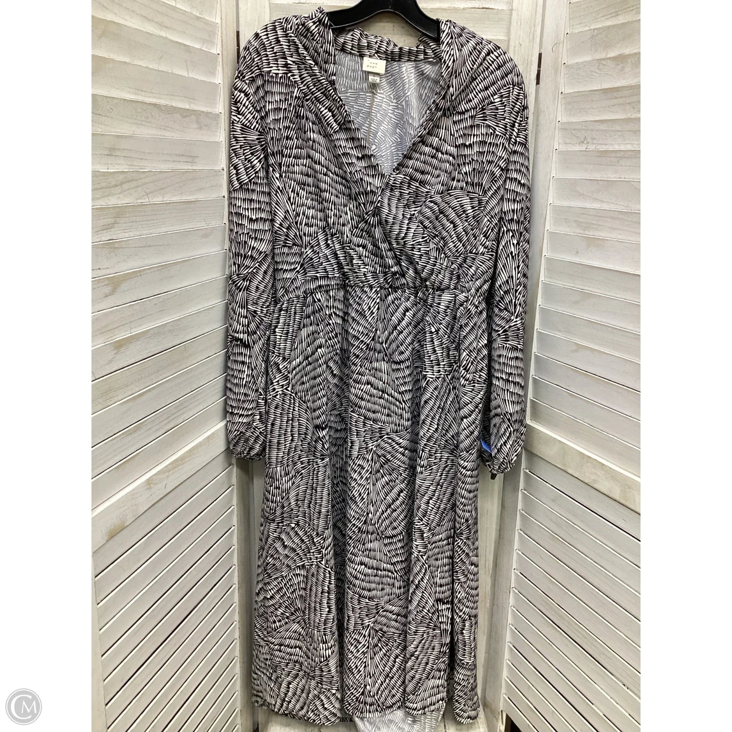 Dress Casual Maxi By A New Day In Black & White, Size: L