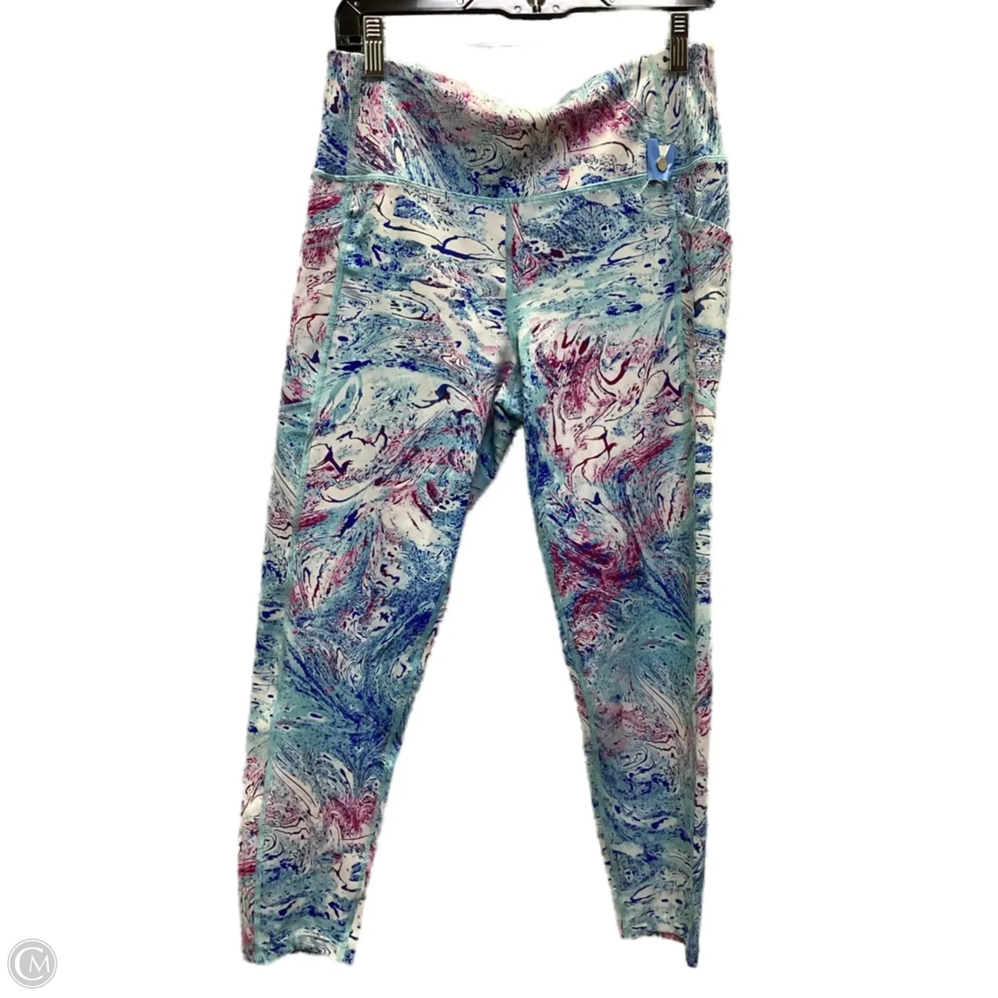 Athletic Leggings By Calvin Klein In Multi-colored, Size: L