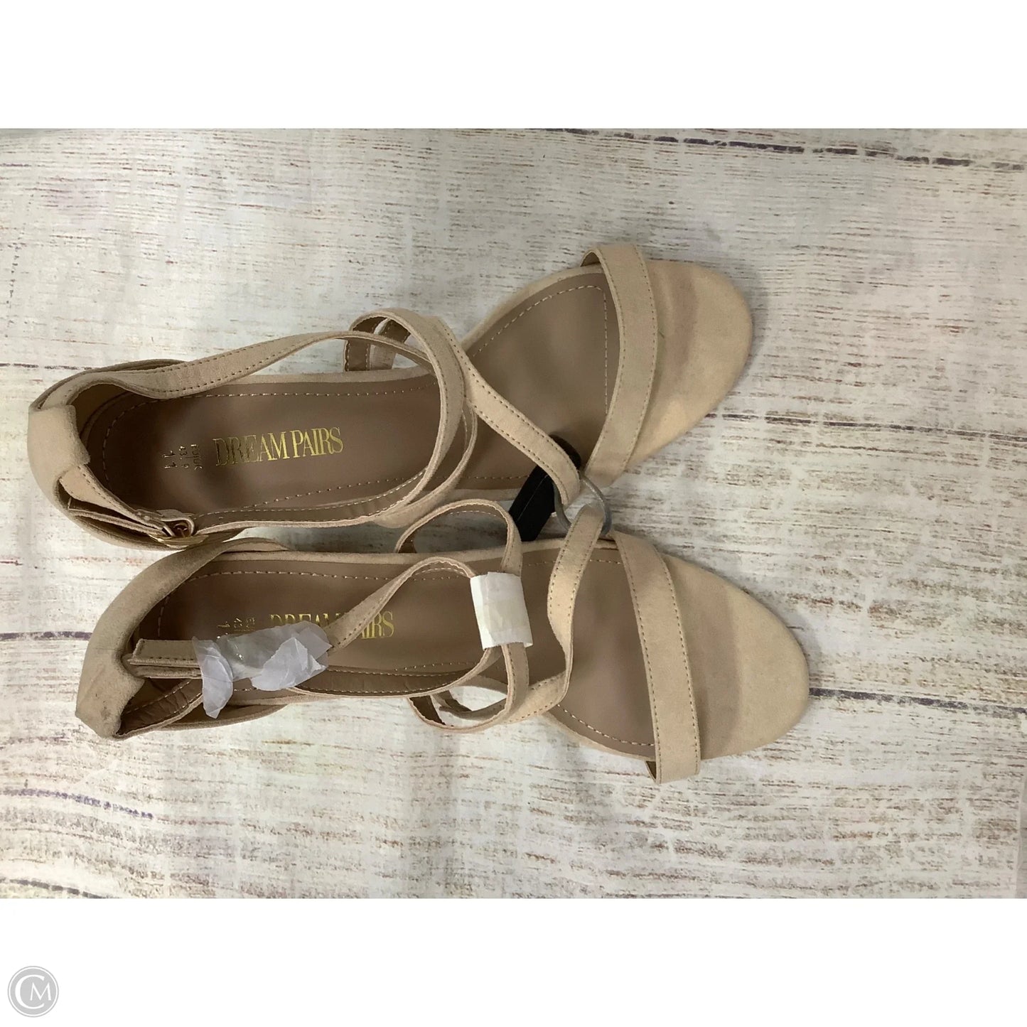 Sandals Heels Block By Clothes Mentor In Tan, Size: 11