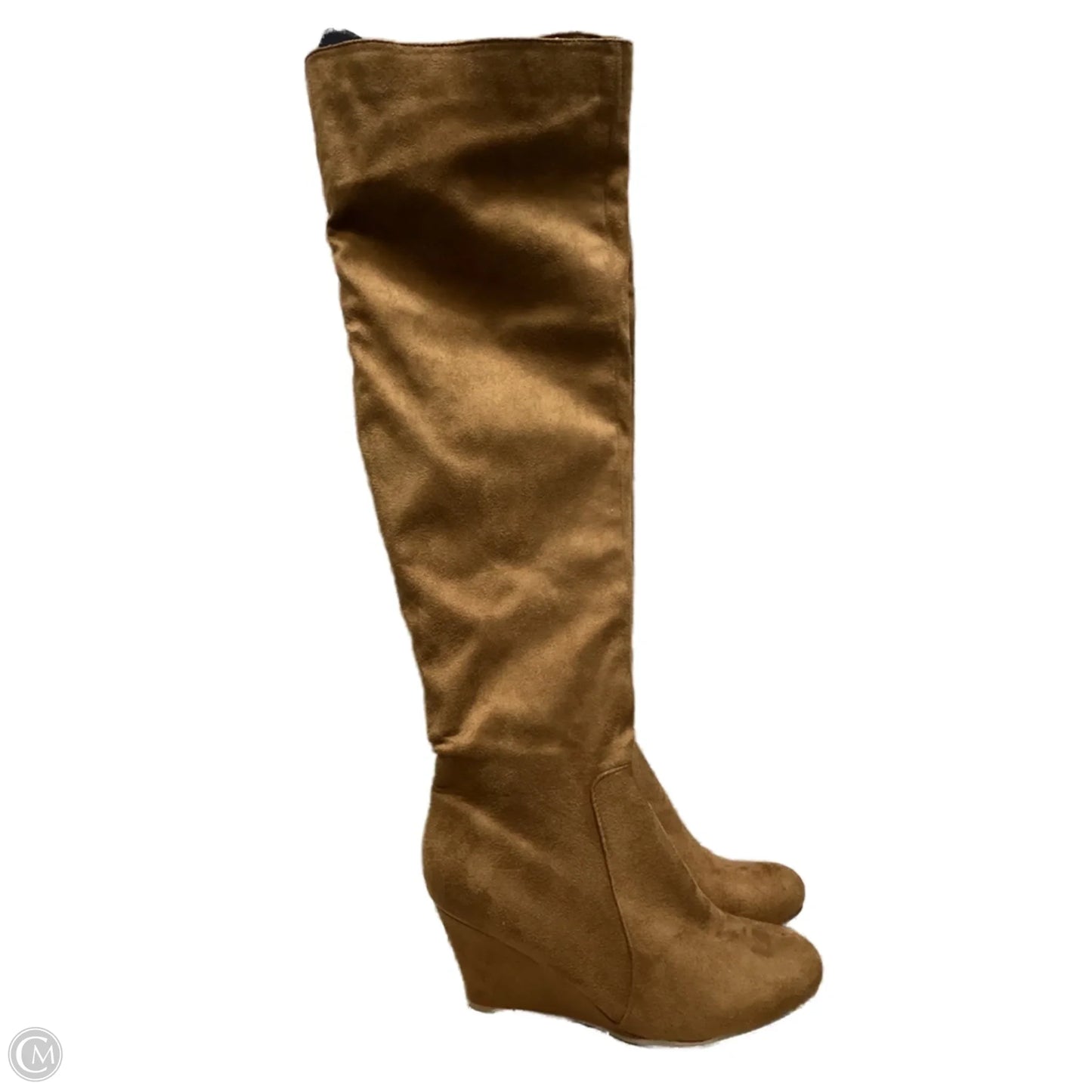 Boots Knee Heels By Nature Breeze In Tan, Size: 8.5