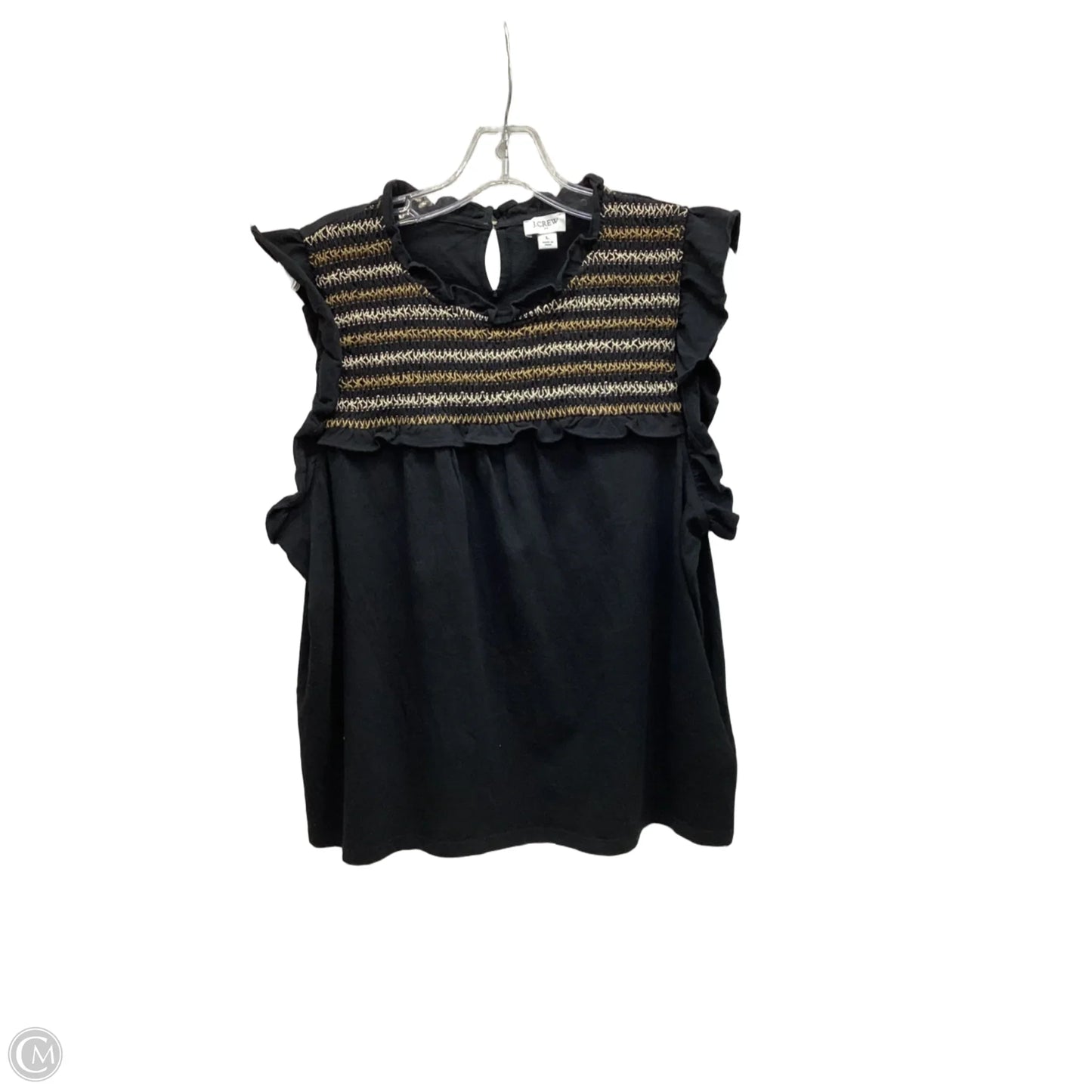 Top Sleeveless By J. Crew In Black, Size: L
