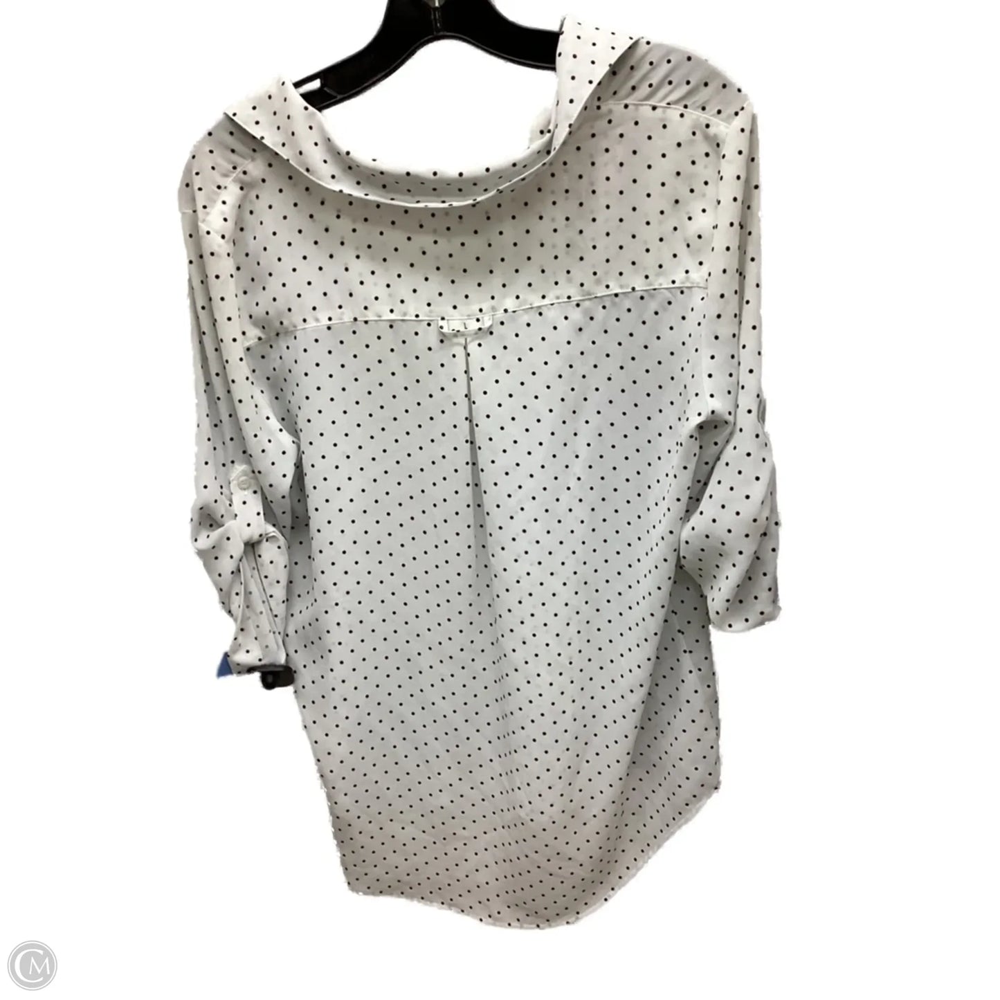 Top 3/4 Sleeve By New York And Co In Polkadot Pattern, Size: M