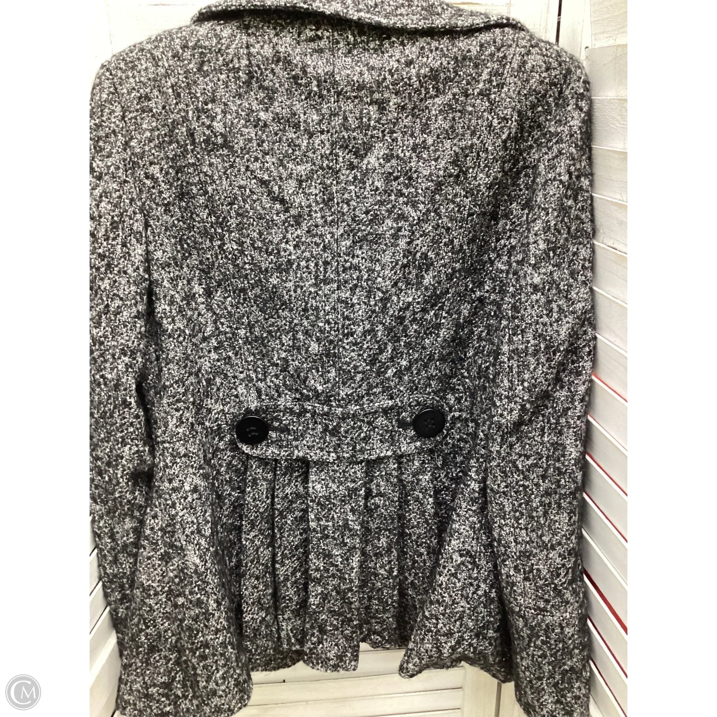 Coat Peacoat By Calvin Klein In Grey, Size: 2