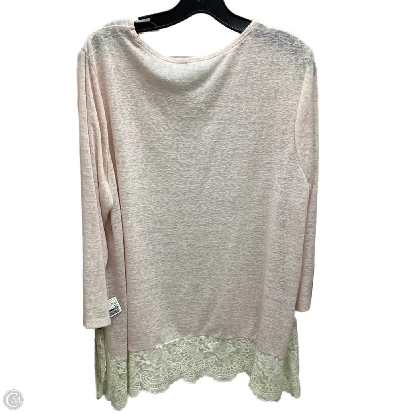 Top Long Sleeve By Cato In Pink, Size: 2x