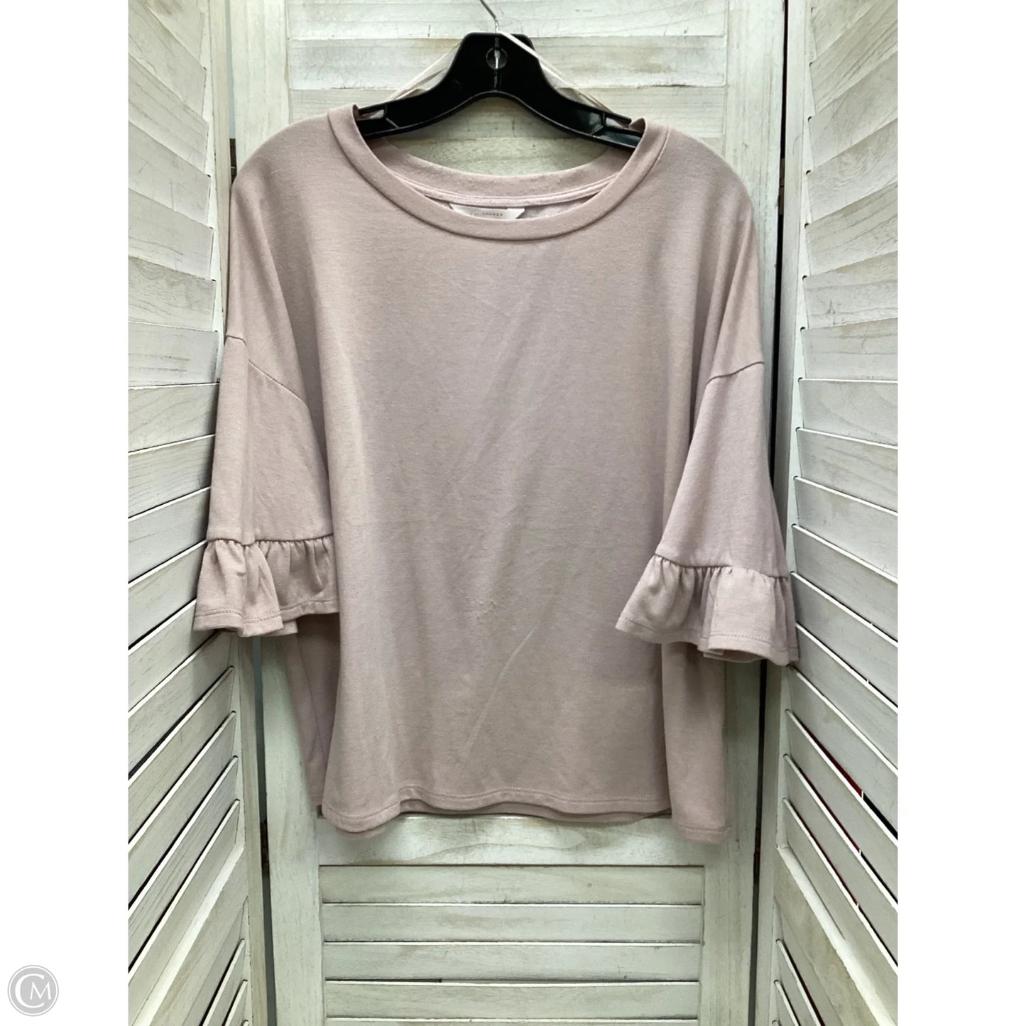 Top 3/4 Sleeve By Lc Lauren Conrad In Mauve, Size: L