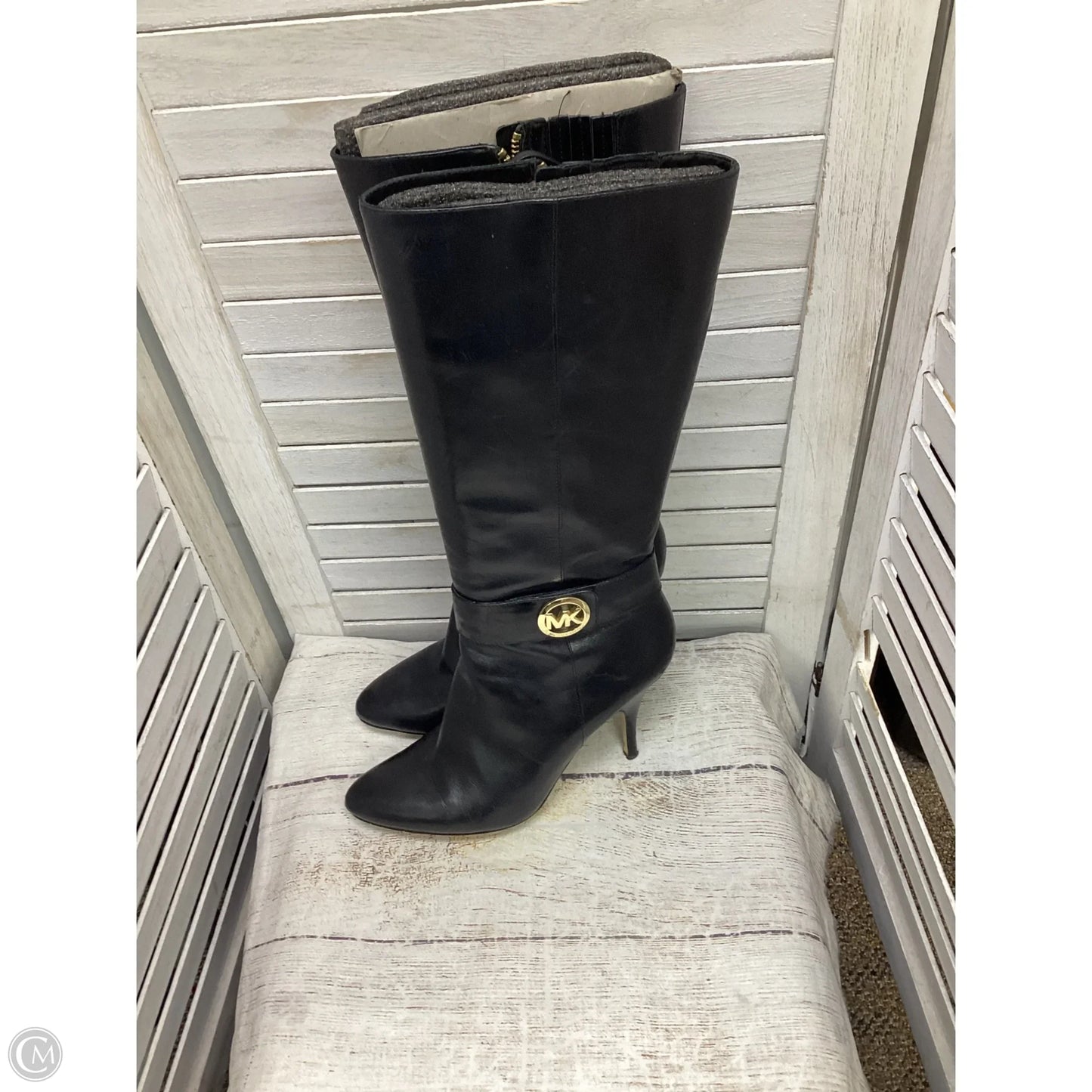 Boots Designer By Michael Kors In Black, Size: 9.5