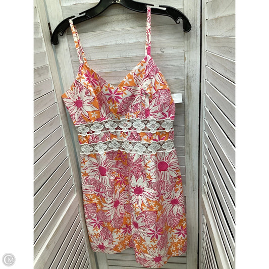 Dress Designer By Lilly Pulitzer In Orange & Pink, Size: 8