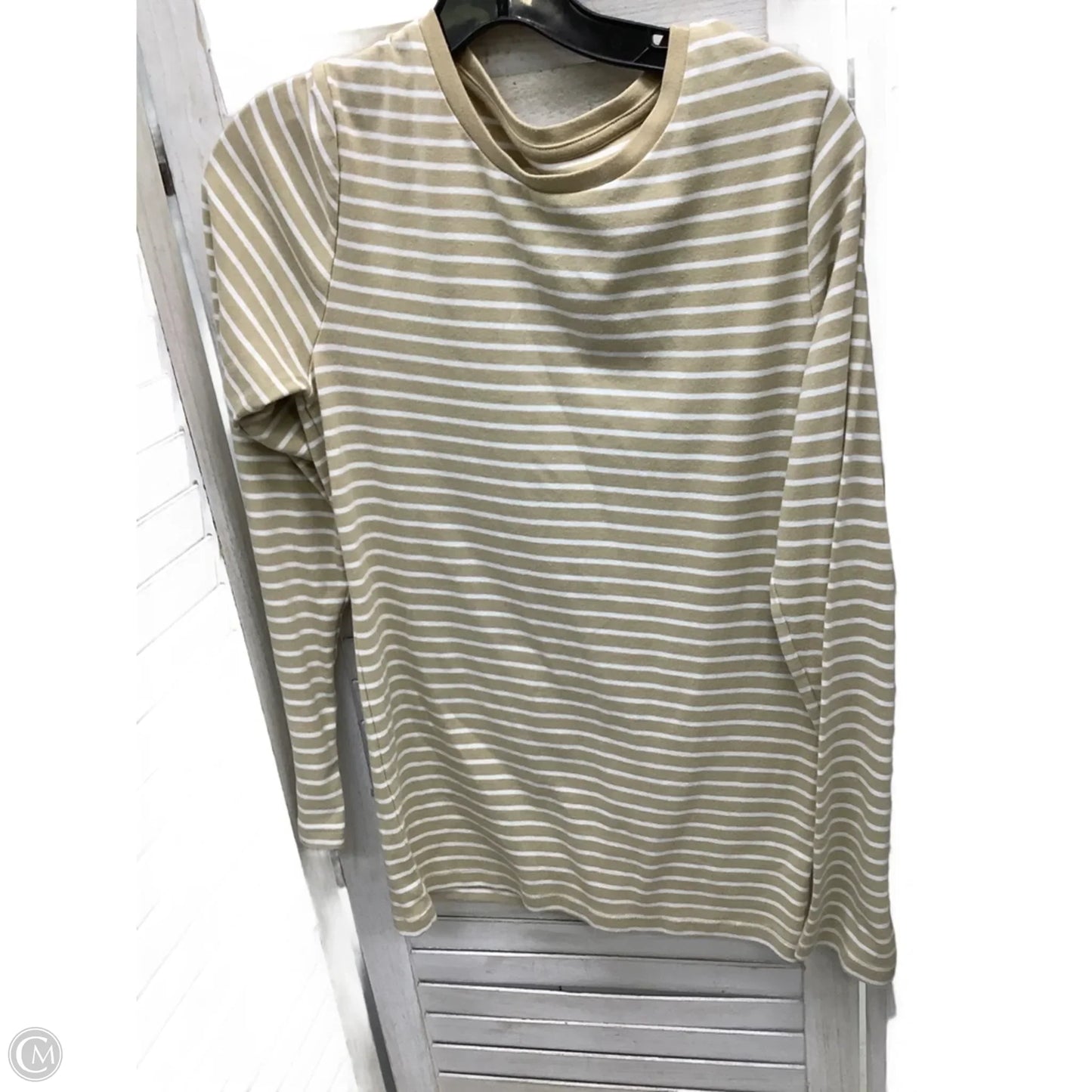 Top Long Sleeve By Gap In Striped Pattern, Size: L