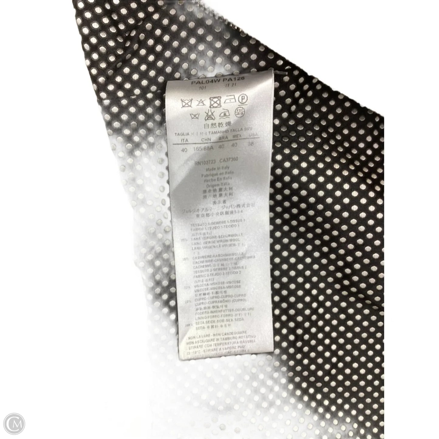 Jacket Designer By Giorgio Armani In Beige, Size: L