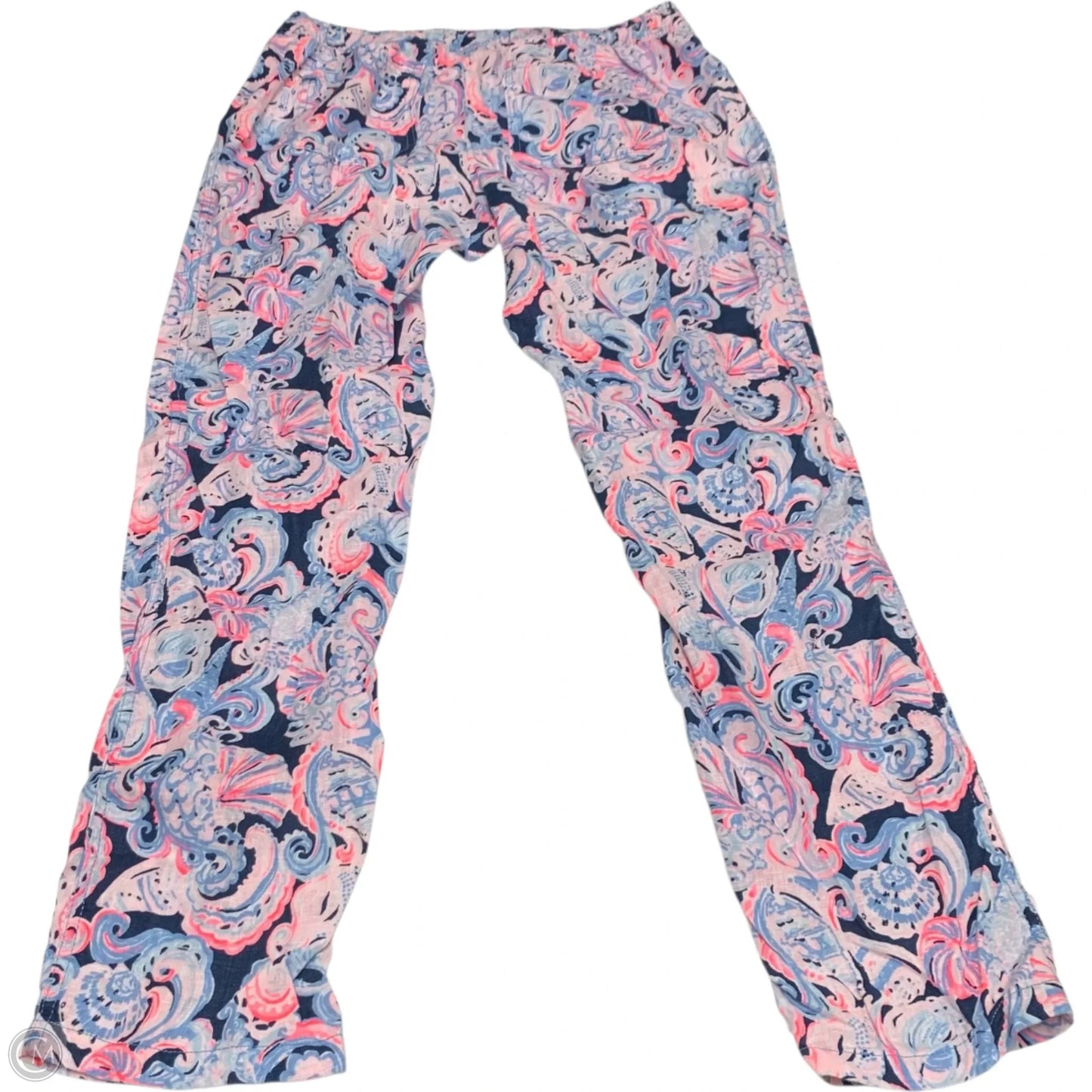 Pants Designer By Lilly Pulitzer In Blue & Pink, Size: M