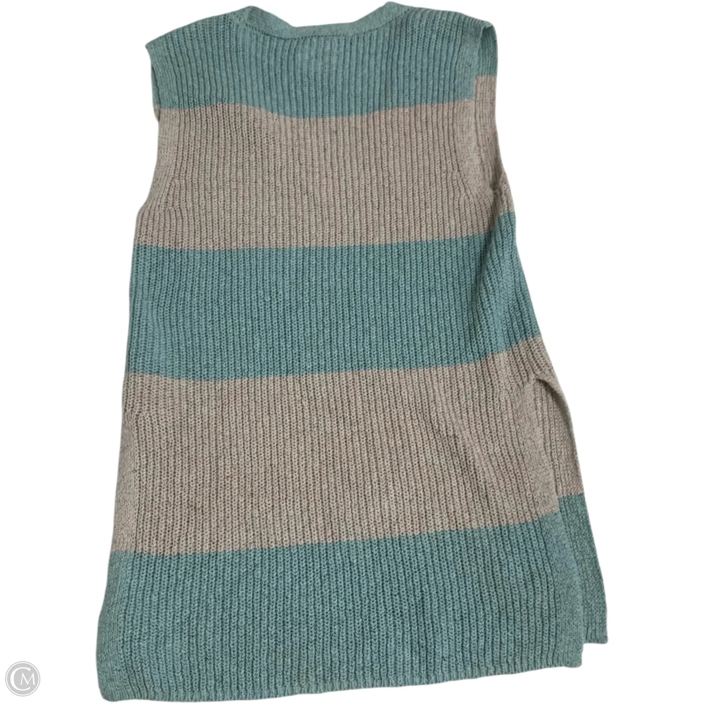 Vest Sweater By Pilcro In Blue & Cream, Size: Xxsp