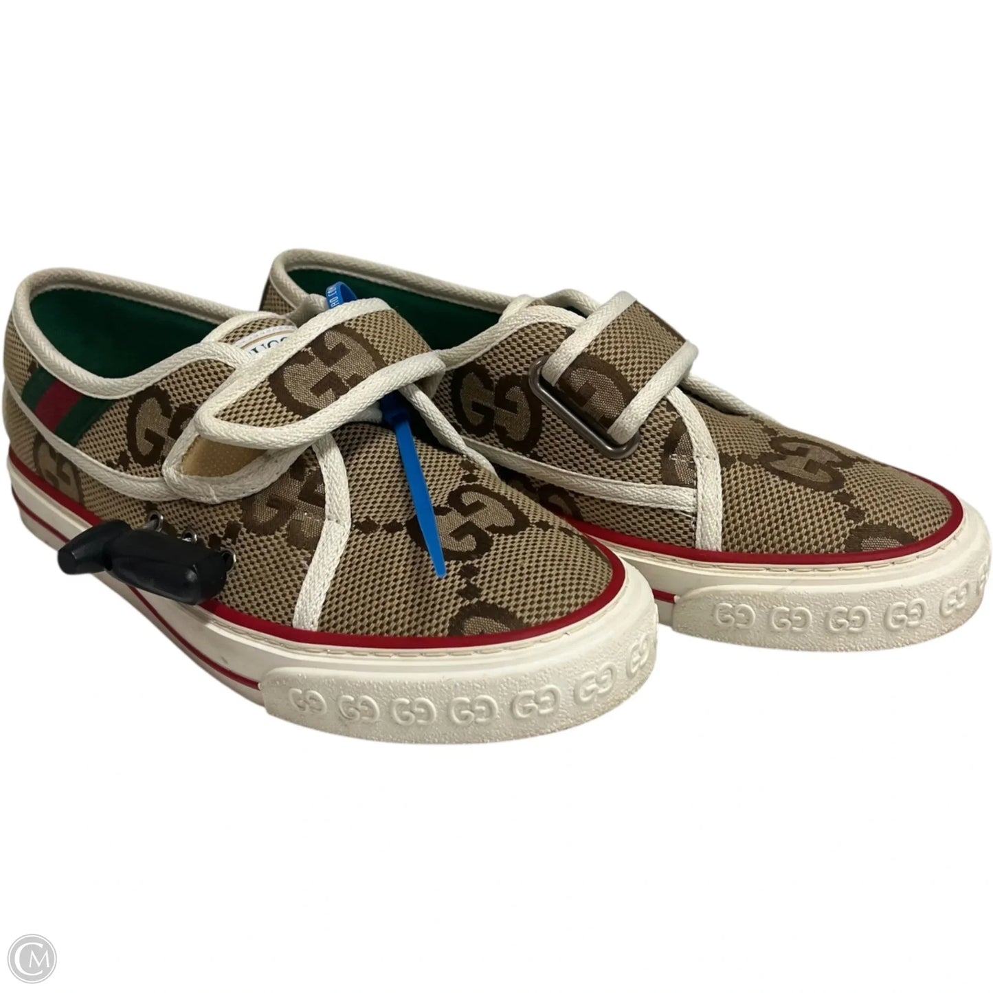 Shoes Luxury Designer By Gucci In Brown, Size: 7