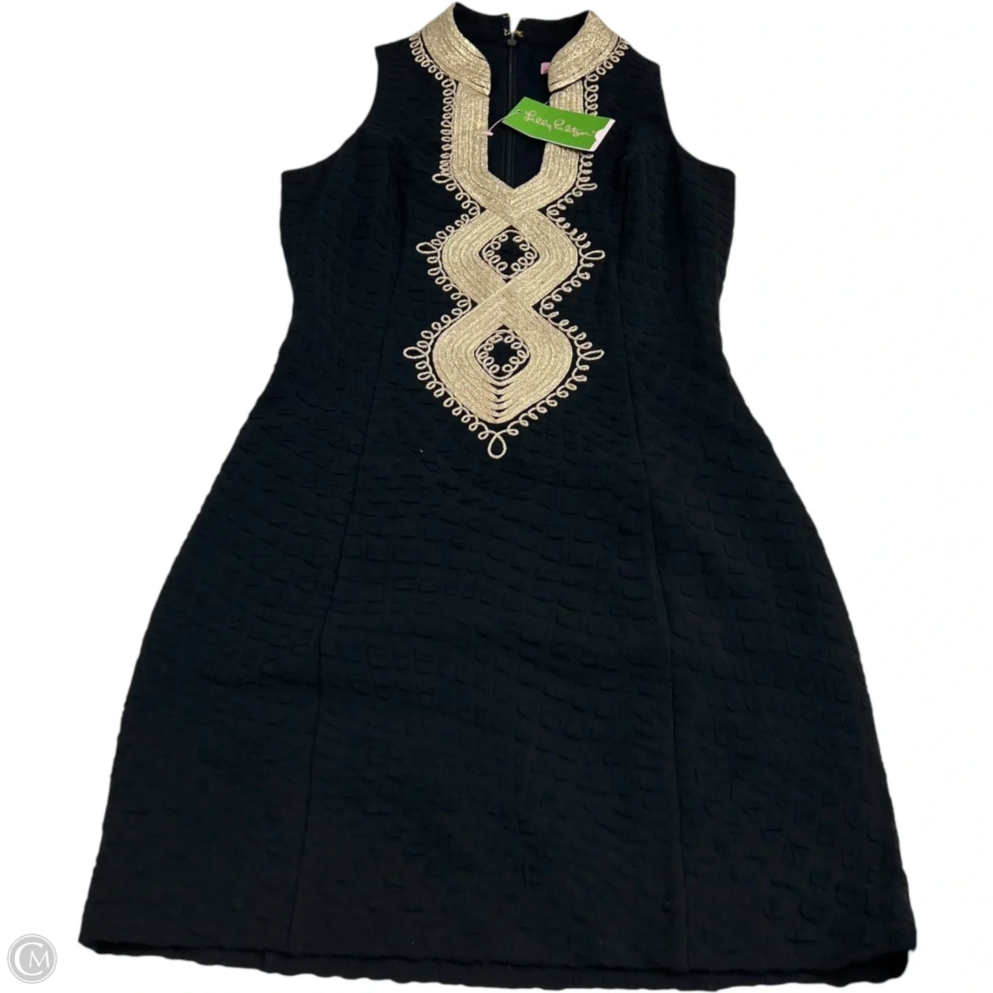 Dress Designer By Lilly Pulitzer In Black & Gold, Size: Xxs